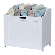 Wäschetruhe mit Soft-Close-Deckel Weiss von Relaxdays