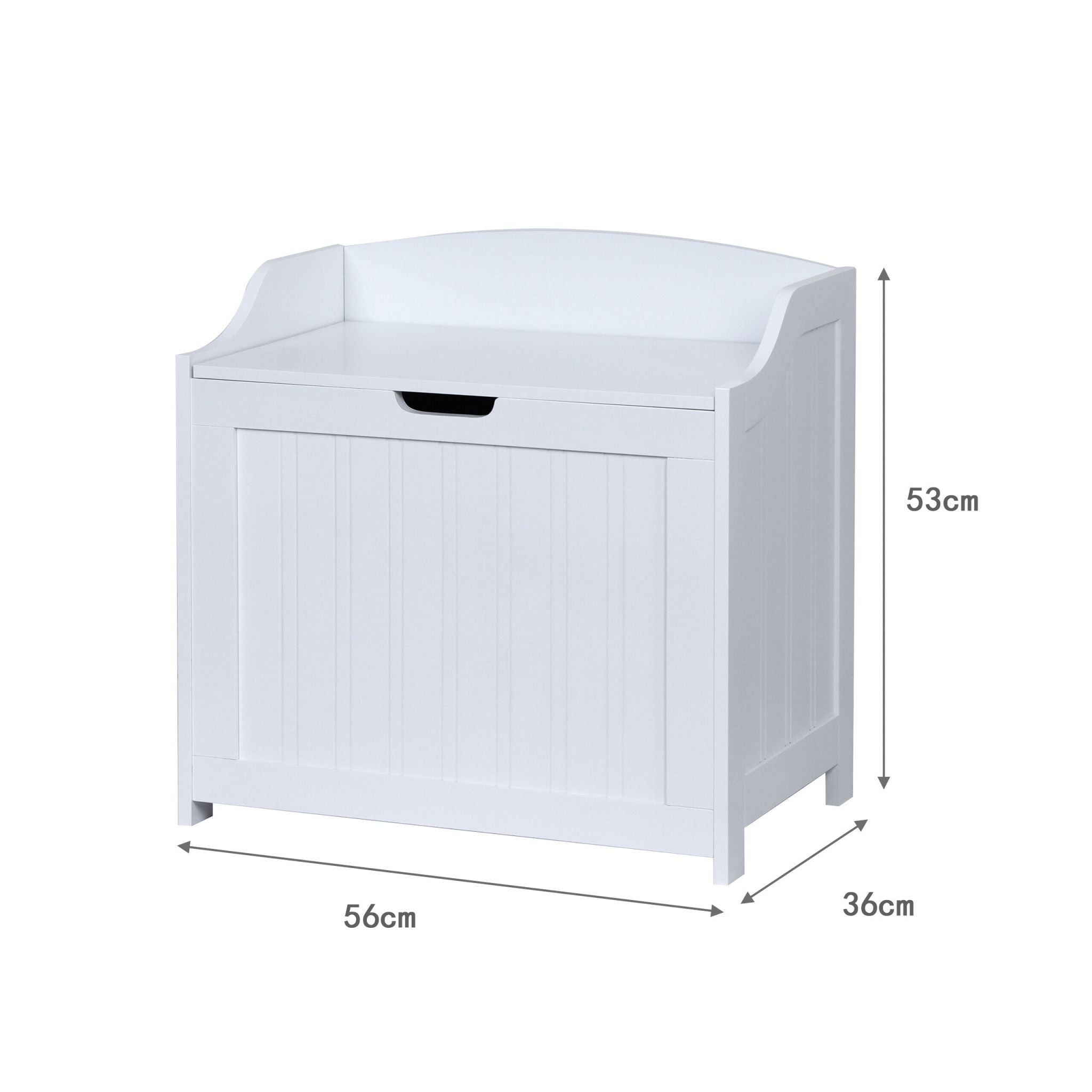 Wäschetruhe mit Soft-Close-Deckel Weiss von Relaxdays