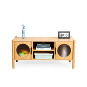 TV Lowboard mit 2 Türen Hellbraun von Relaxdays