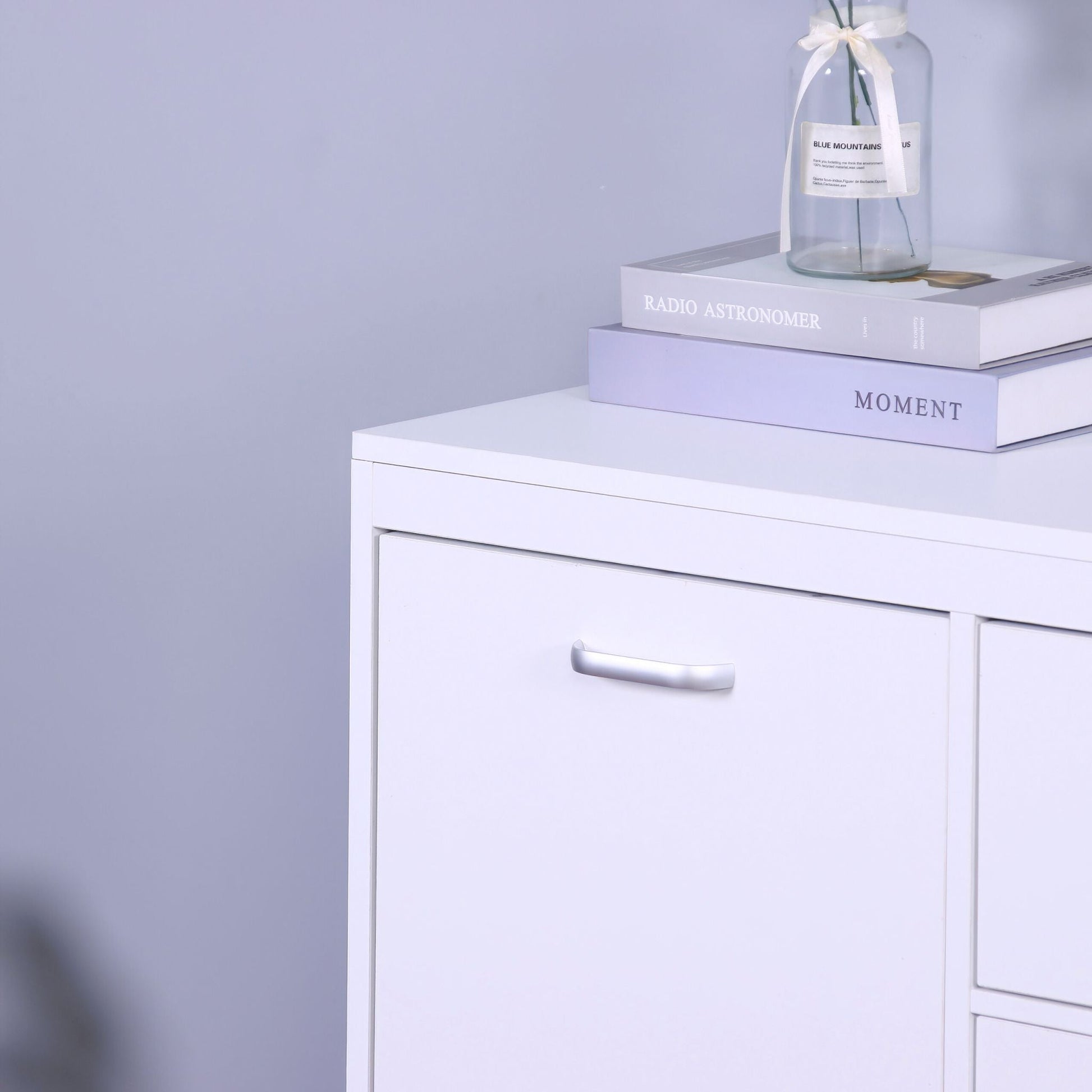 Wäscheschrank mit 48L Wäschesack Weiss-Grau von Relaxdays