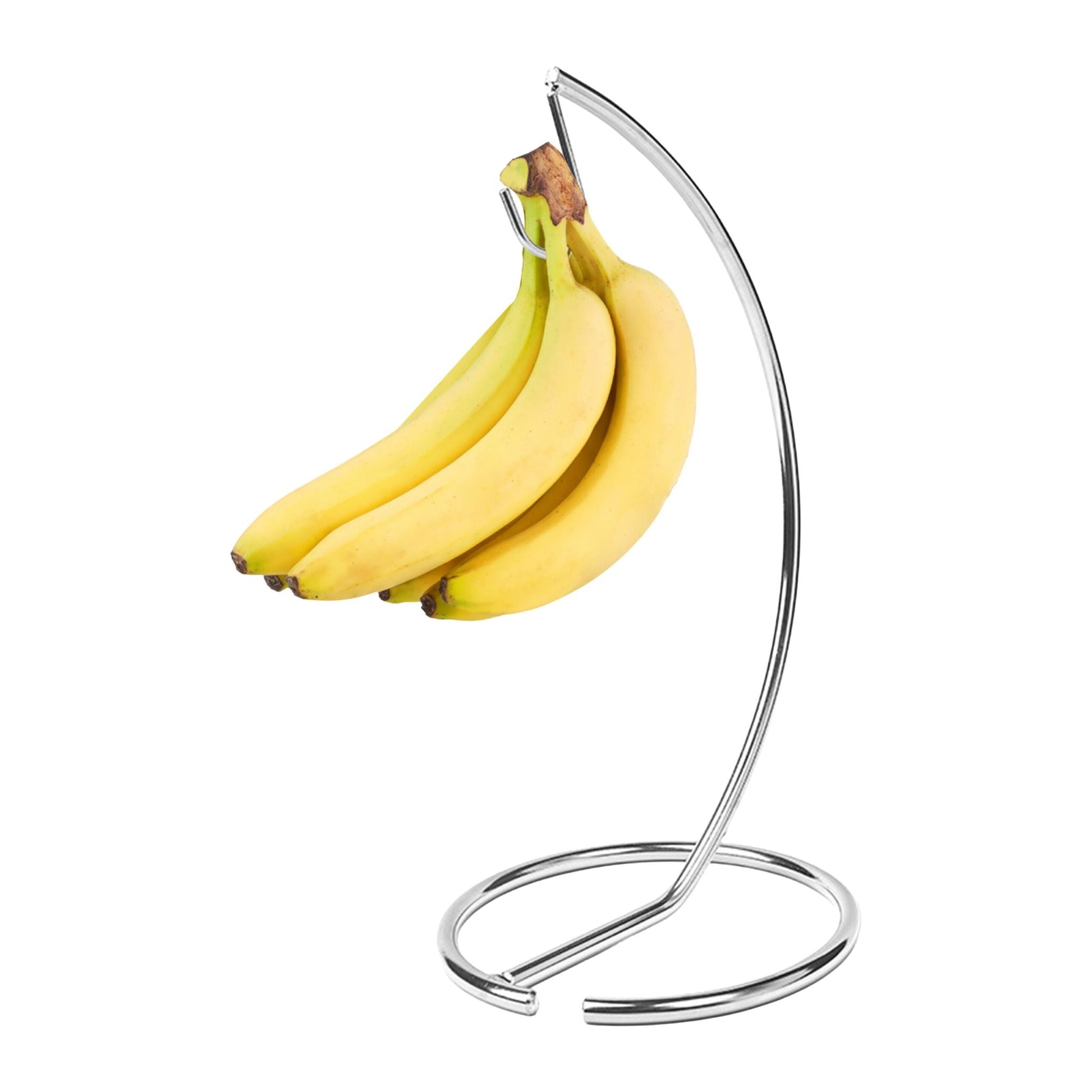 Bananenhalter Metall Silber von Relaxdays