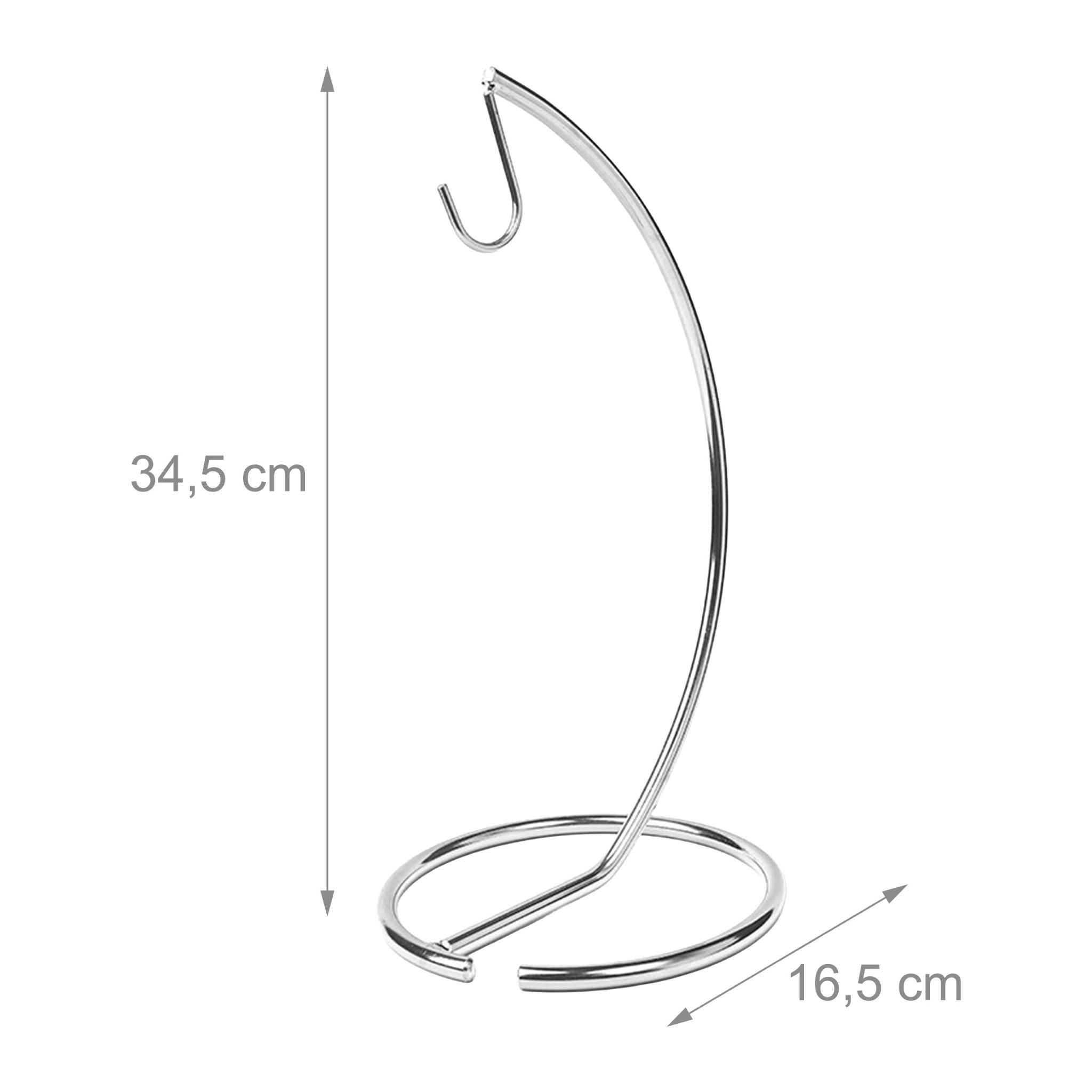 Bananenhalter Metall Silber von Relaxdays
