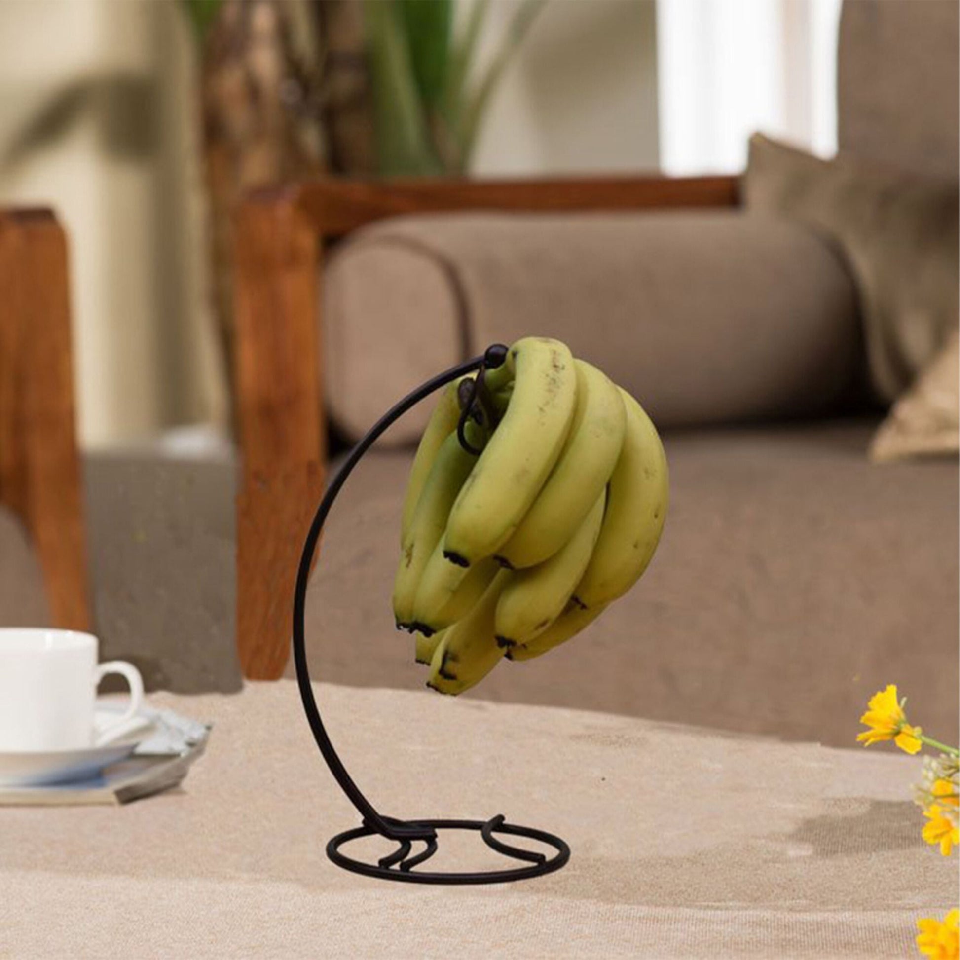 Bananenhalter Metall Schwarz von Relaxdays