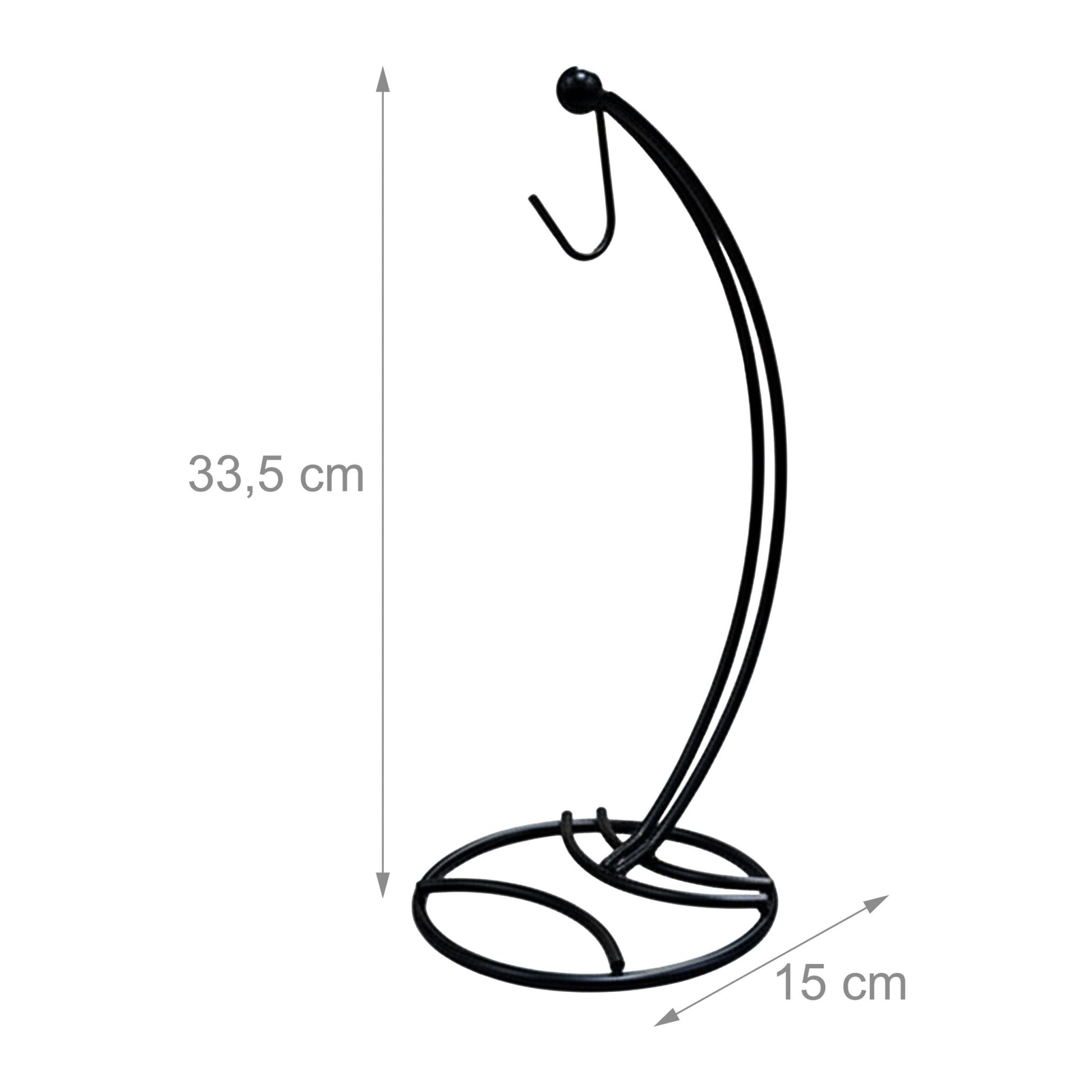 Bananenhalter Metall Schwarz von Relaxdays