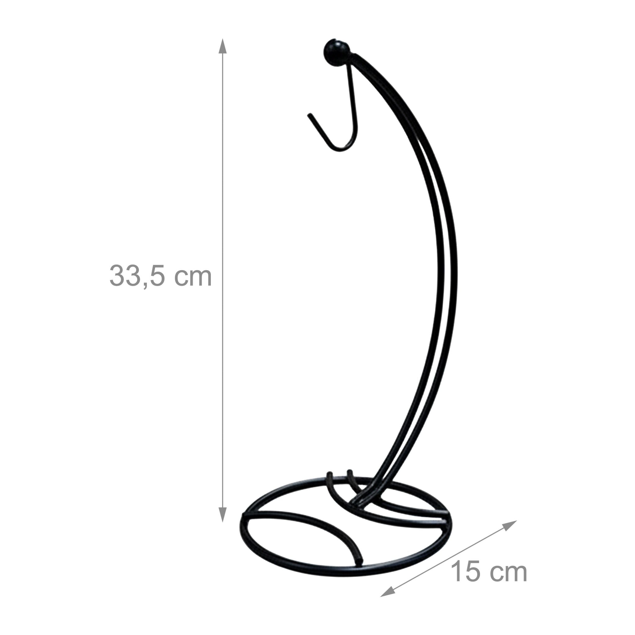 Bananenhalter Metall Schwarz von Relaxdays