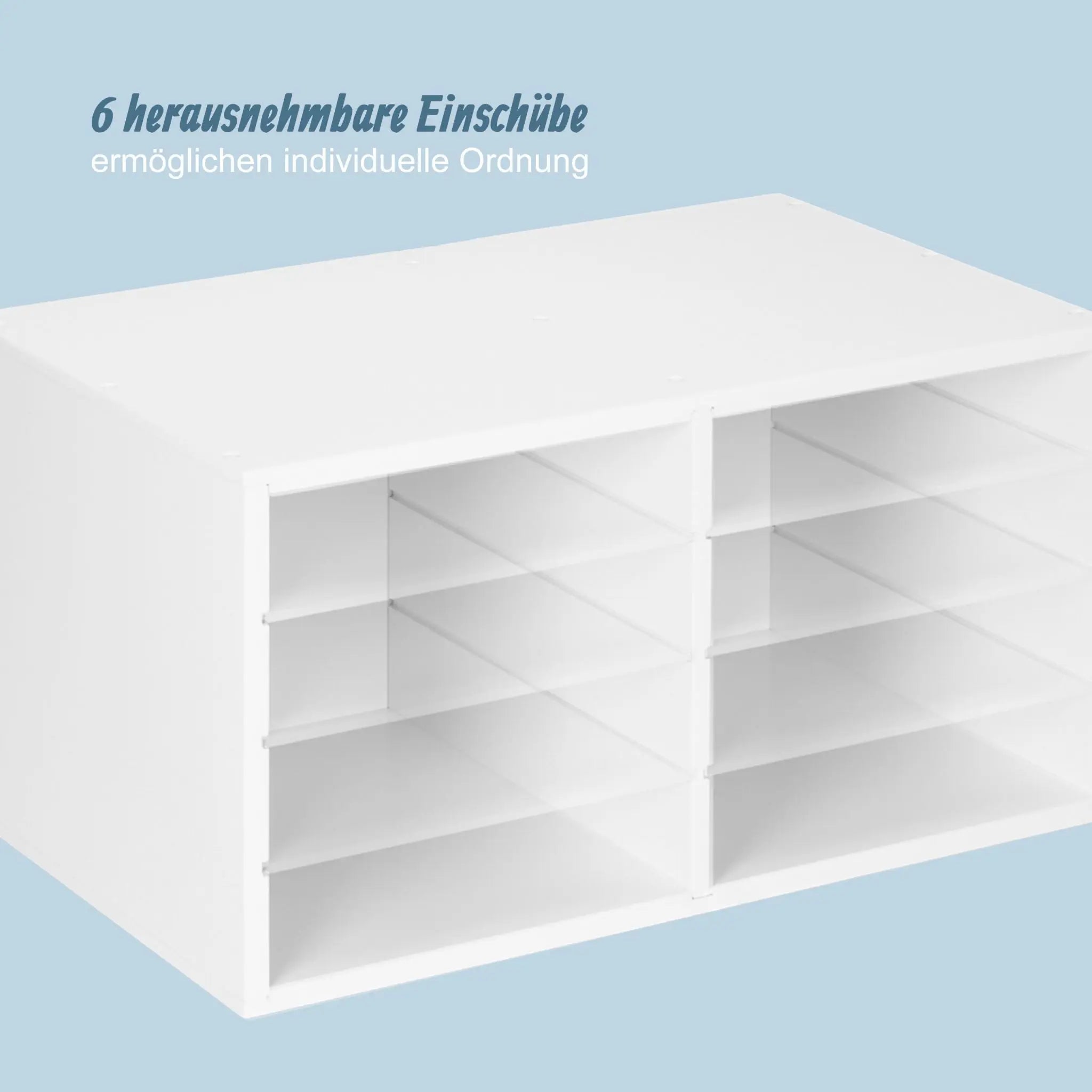 Dokumentenablage Bambus 8 Fächer Weiss von Relaxdays