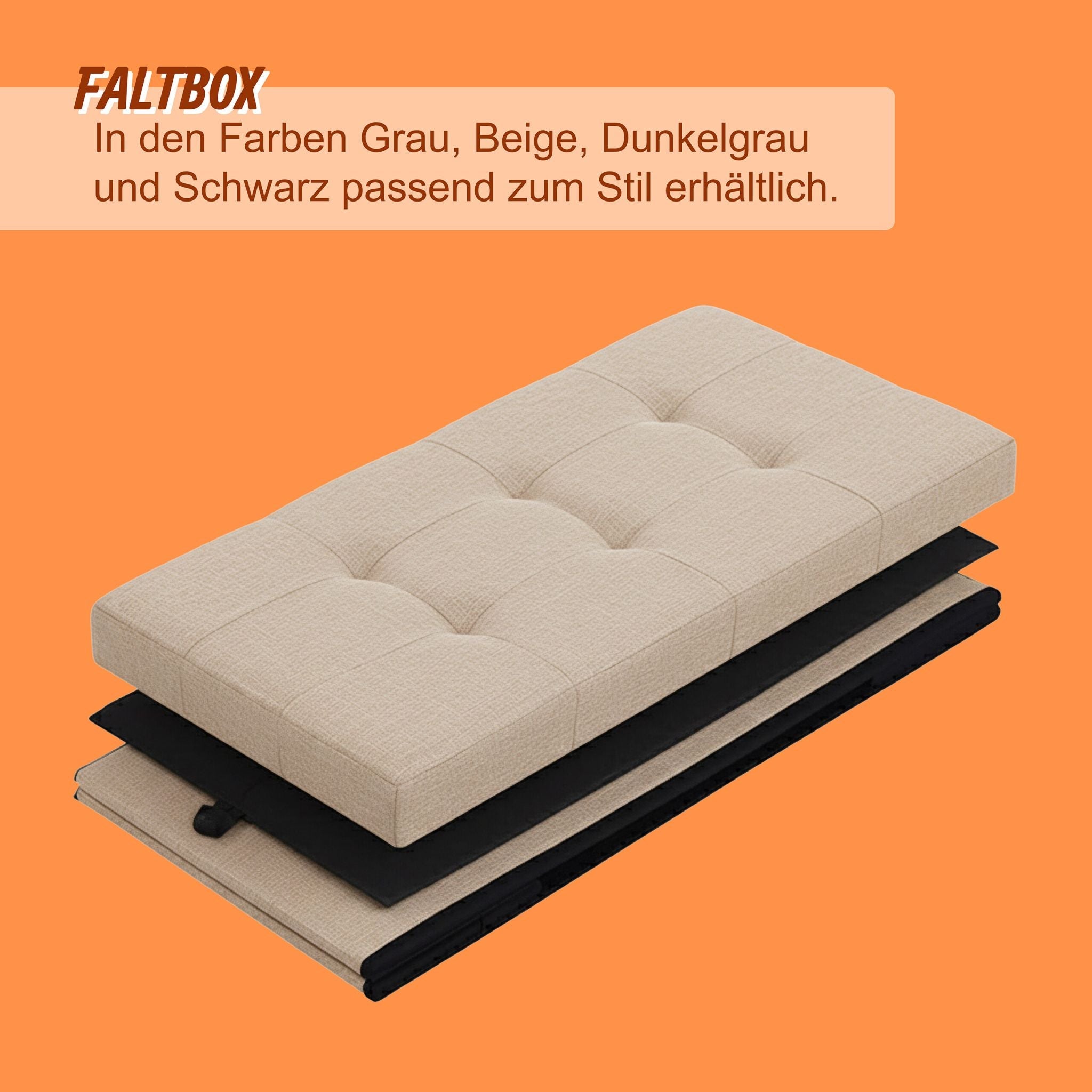 Sitzbank Stoff Beige von Relaxdays