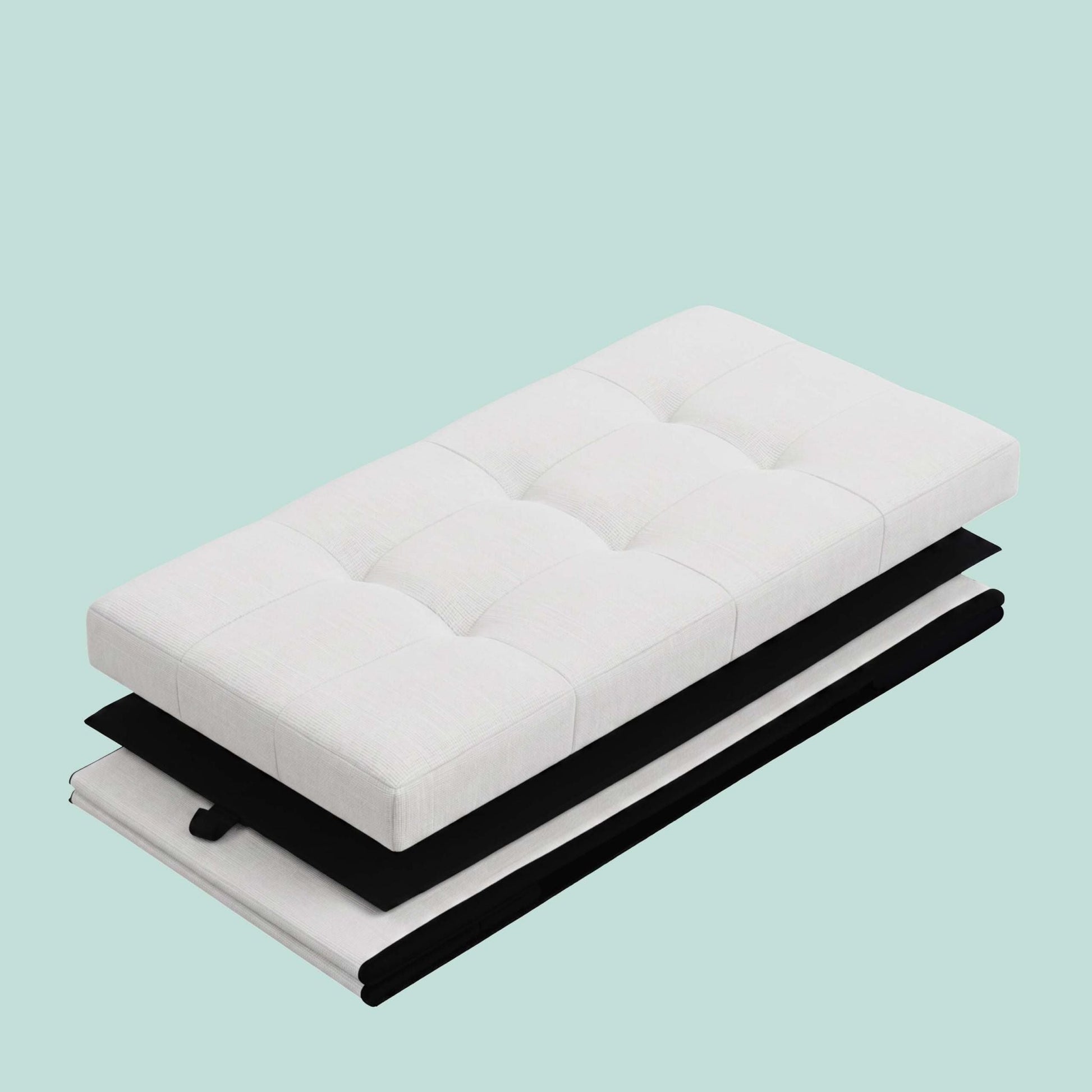 Sitzbank Stoff Weiss von Relaxdays