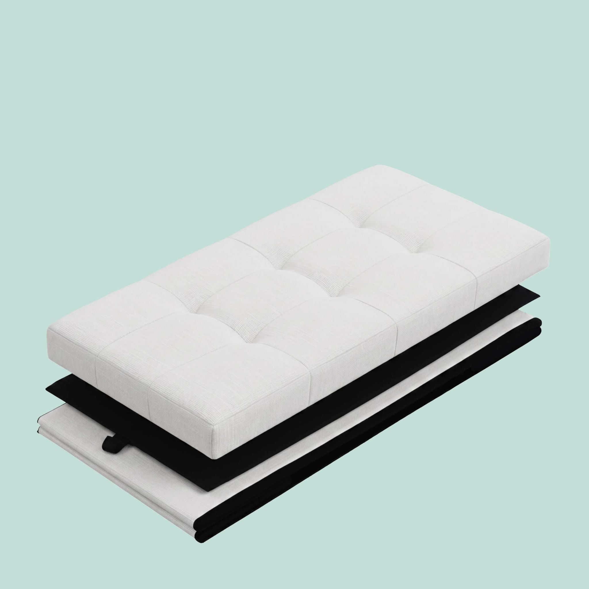Sitzbank Stoff Weiss von Relaxdays