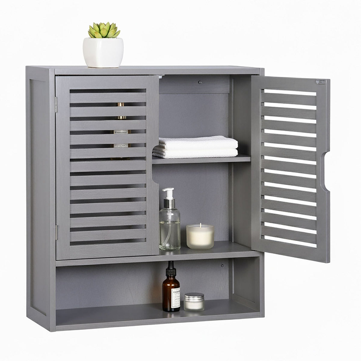 Hängeschrank Bad Grau von Relaxdays