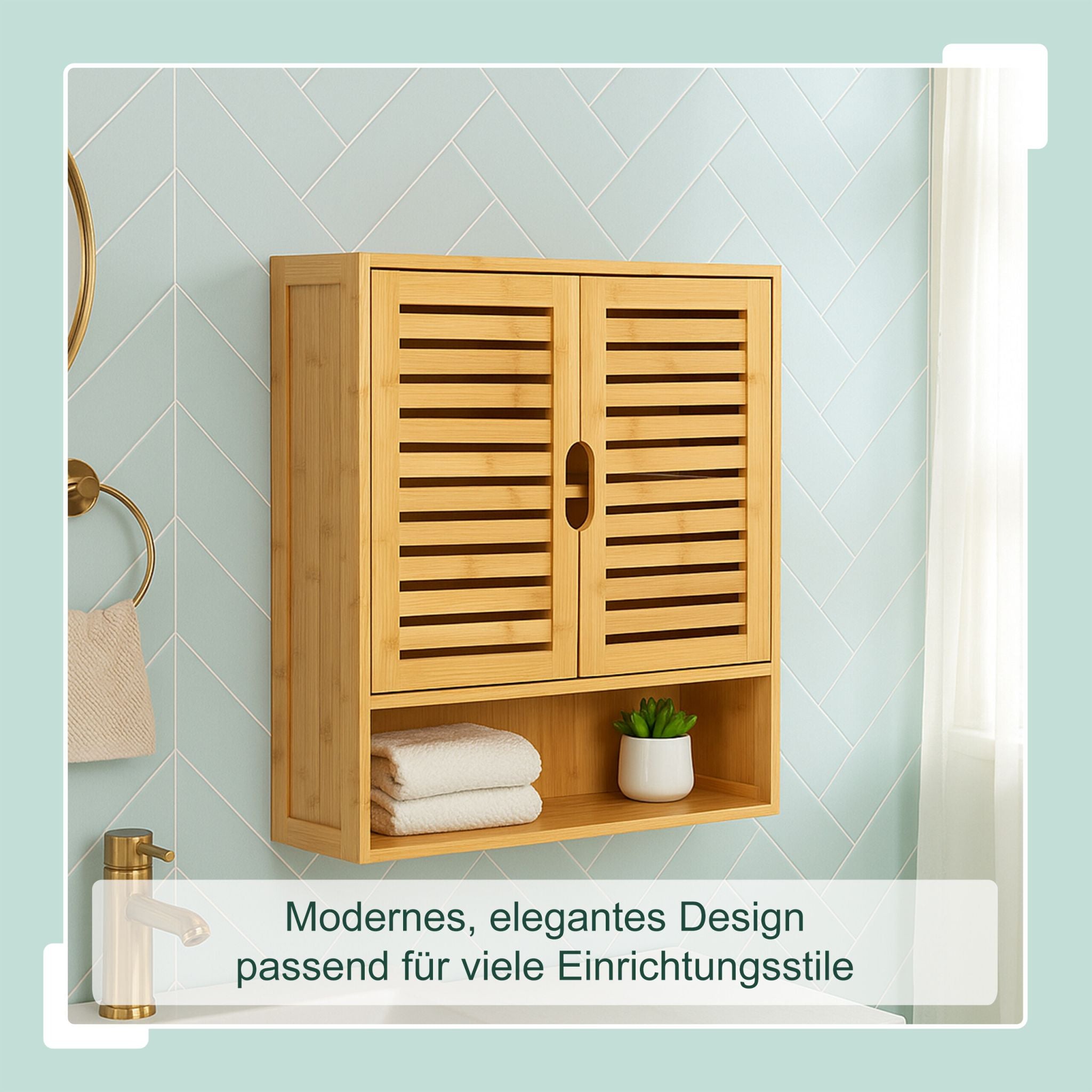 Hängeschrank Bad Hellbraun von Relaxdays