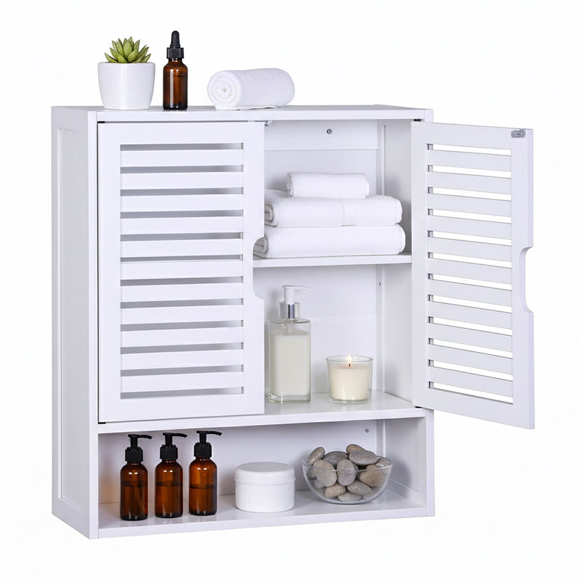 Hängeschrank Bad Weiss von Relaxdays
