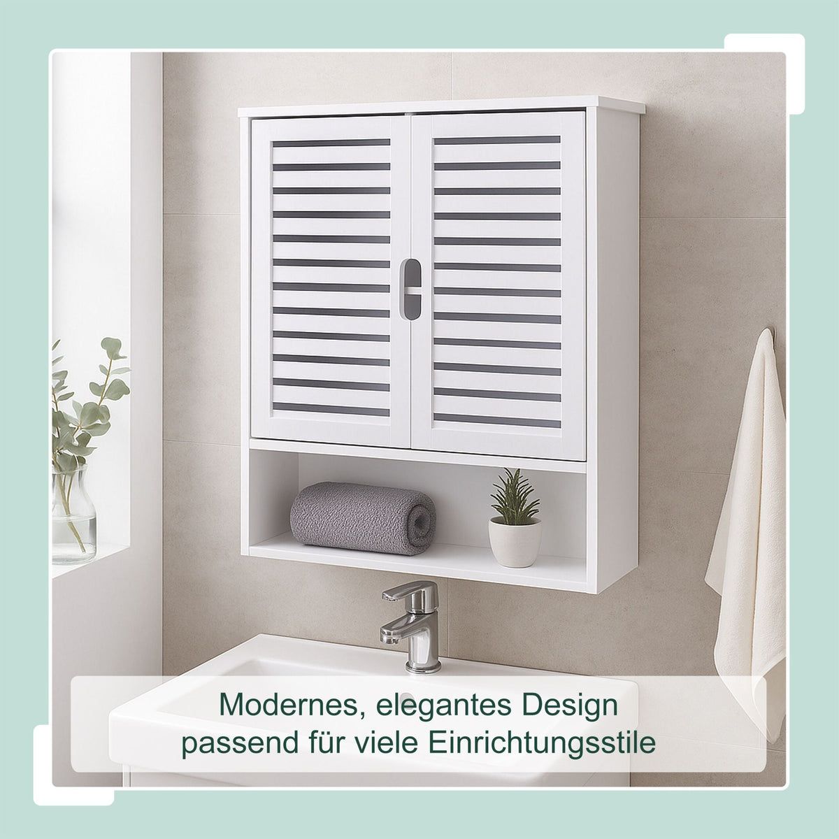 Hängeschrank Bad Weiss von Relaxdays