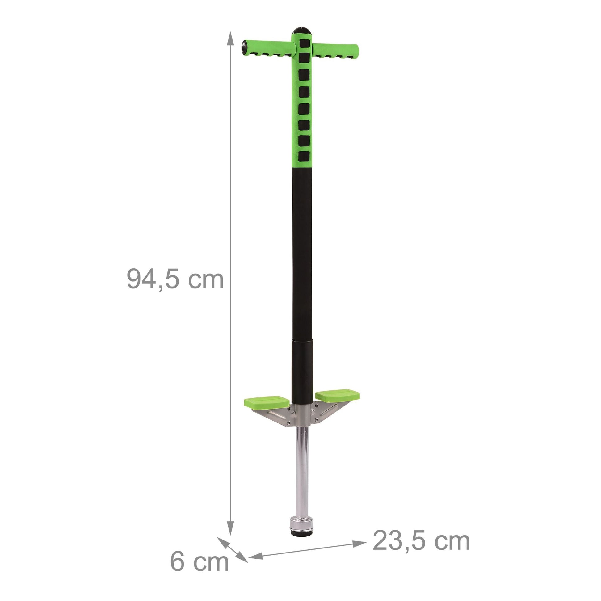 Pogo Stick für Kinder 35 kg Grün-Schwarz-Silber von Relaxdays