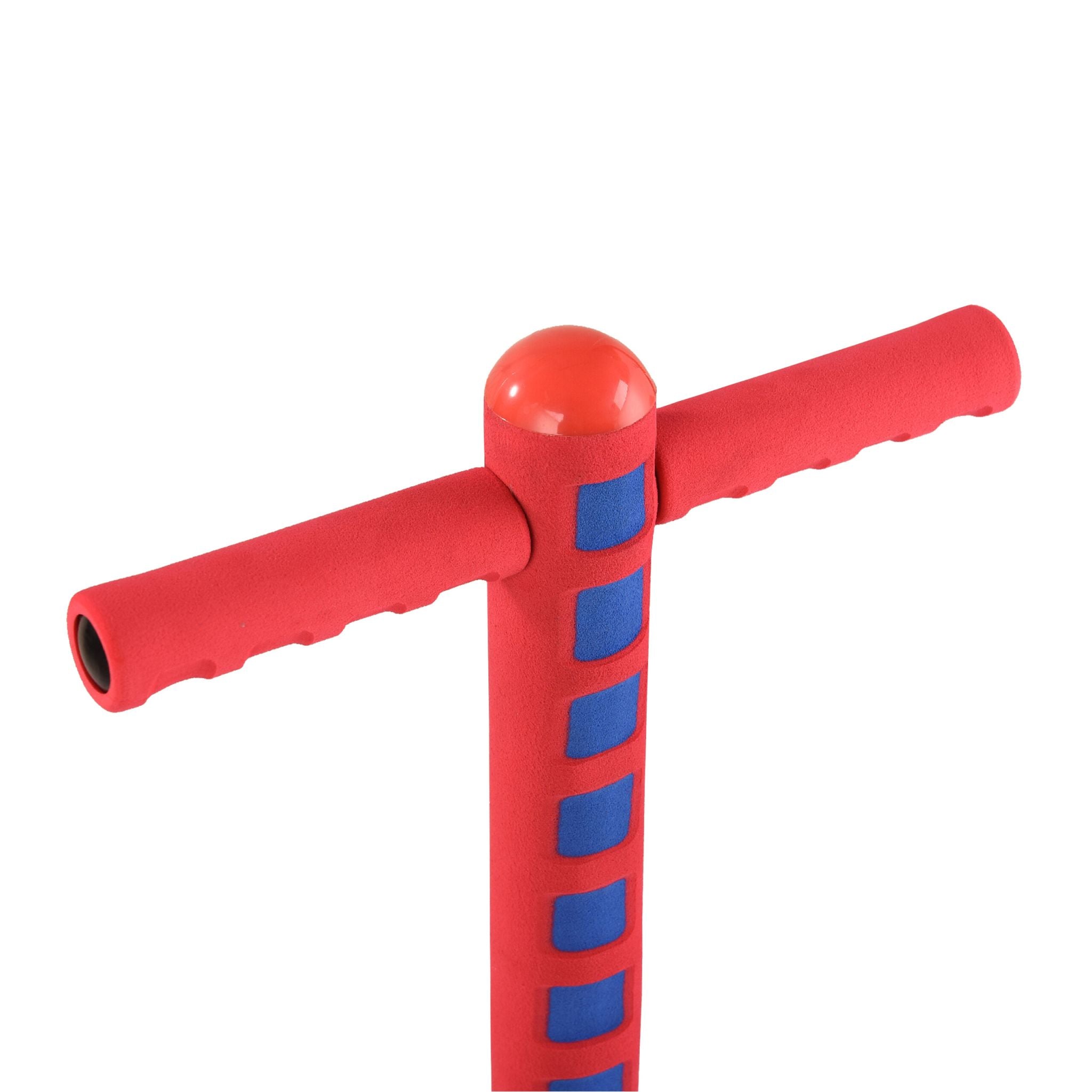Pogo Stick für Kinder 35 kg Blau-Rot-Silber von Relaxdays