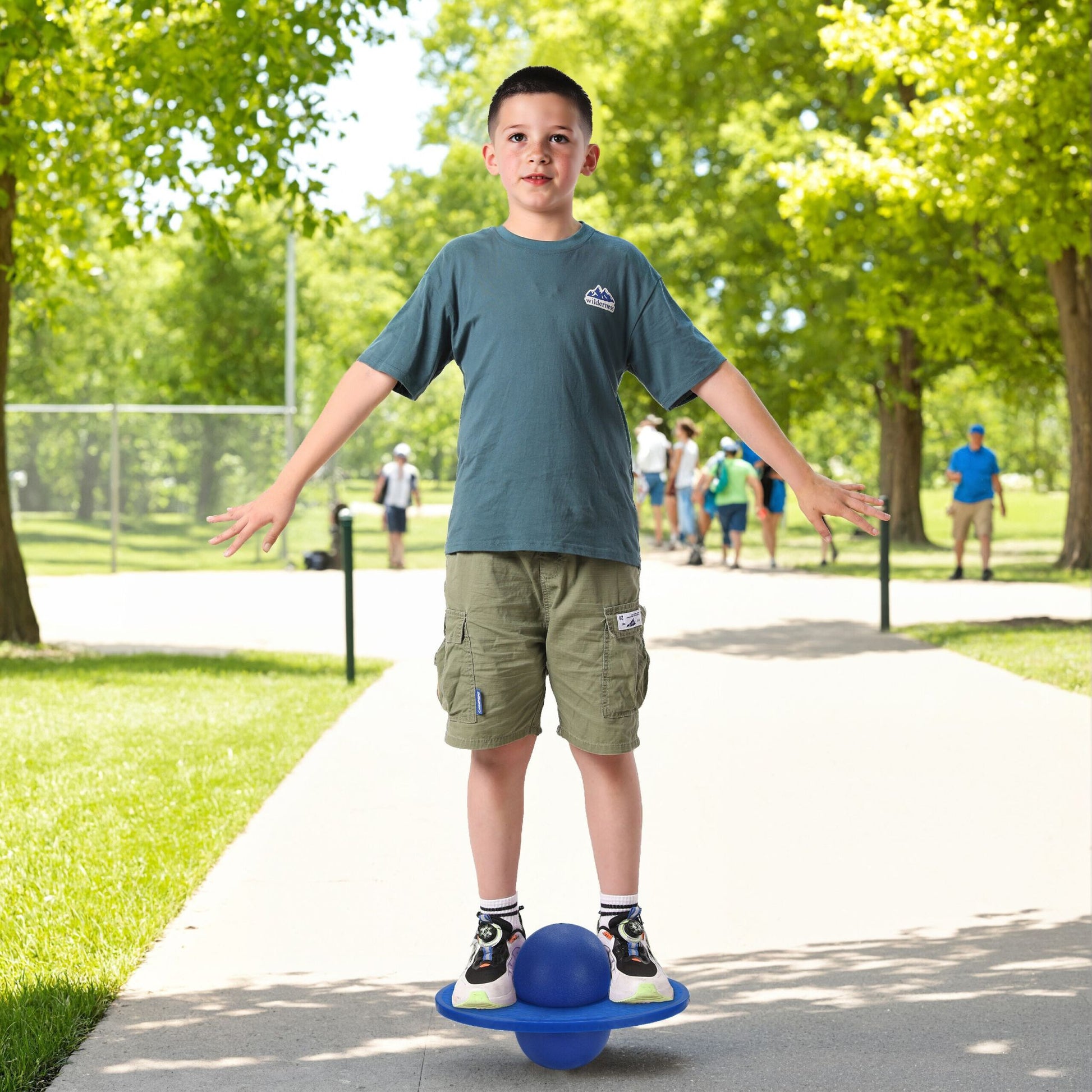 Pogo Ball für Kinder bis 100 kg Blau von Relaxdays
