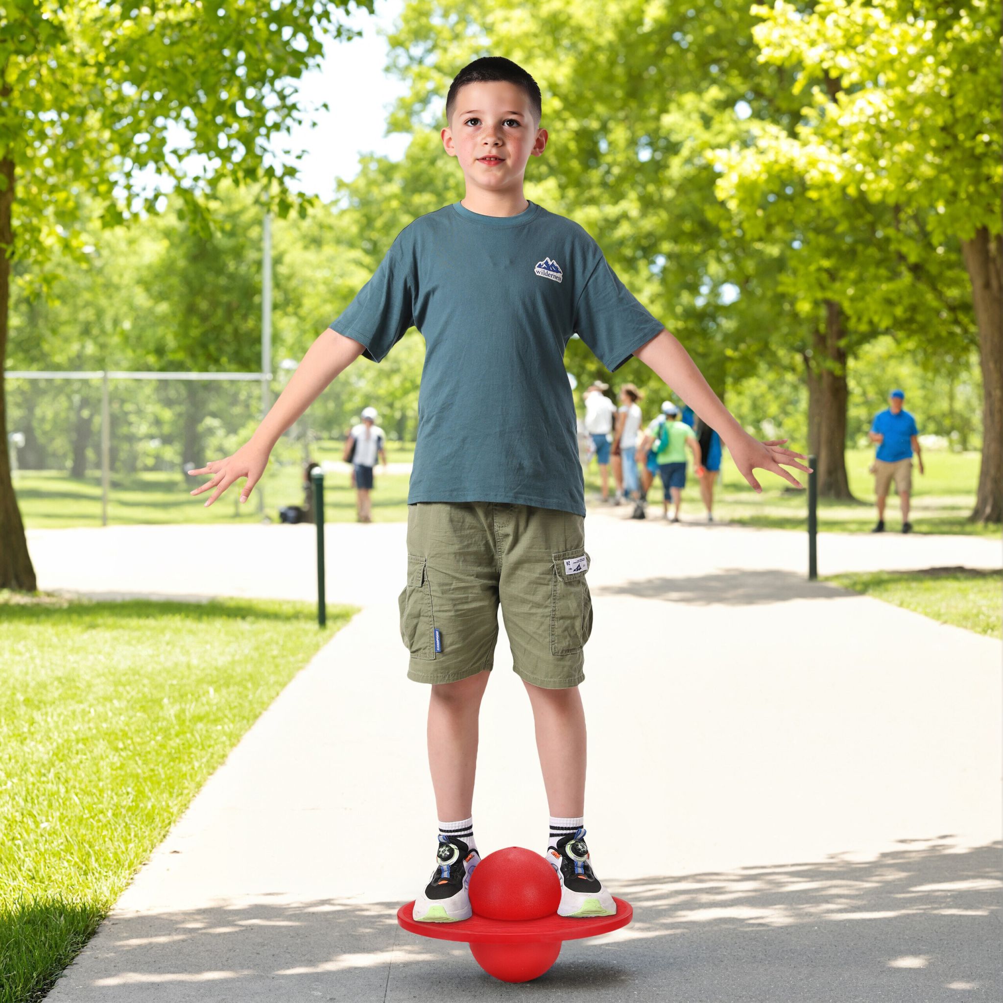 Pogo Ball für Kinder bis 100 kg Rot von Relaxdays