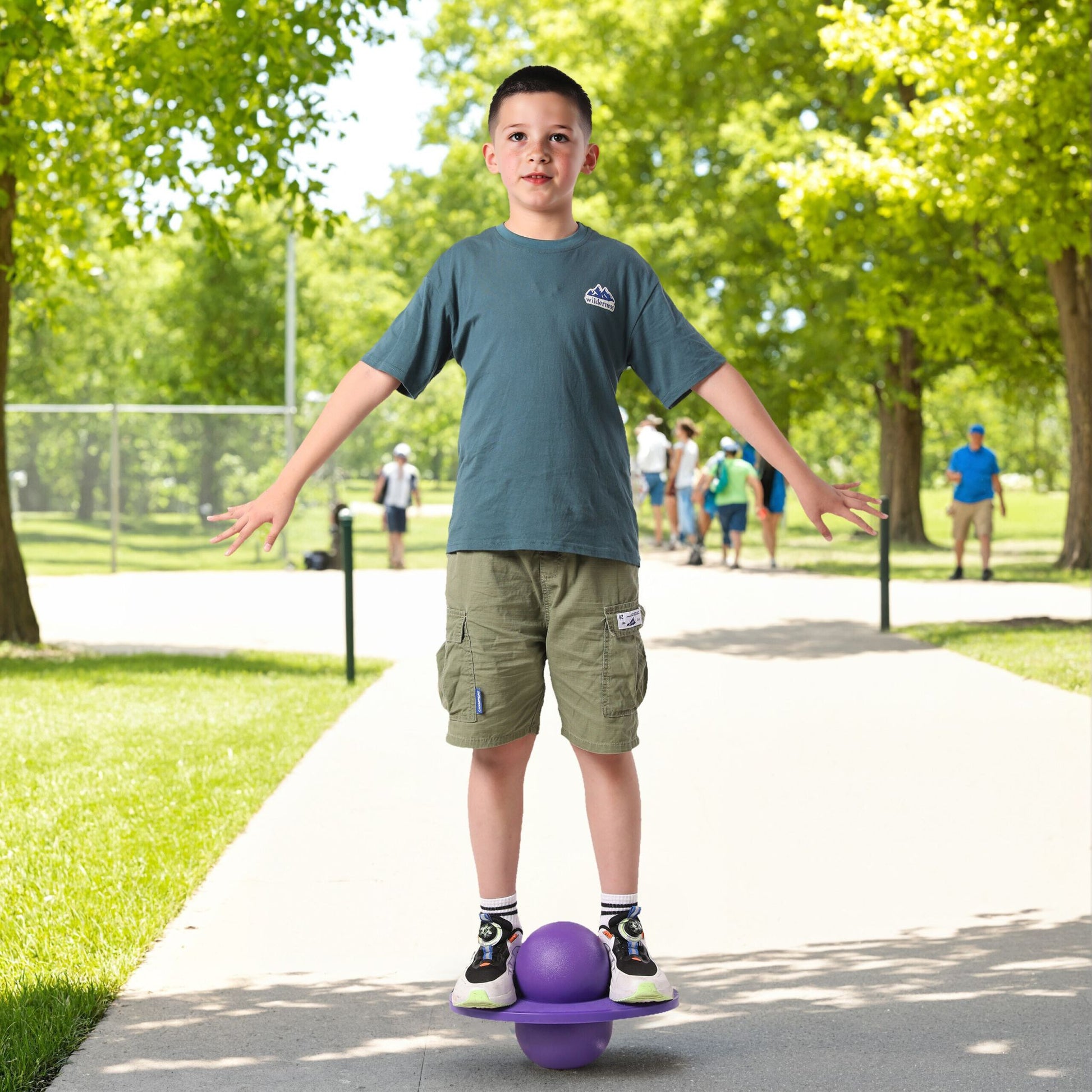 Pogo Ball für Kinder bis 100 kg Lila von Relaxdays