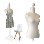 Weibliche Schneiderpuppe 36/38 Weiss von Relaxdays
