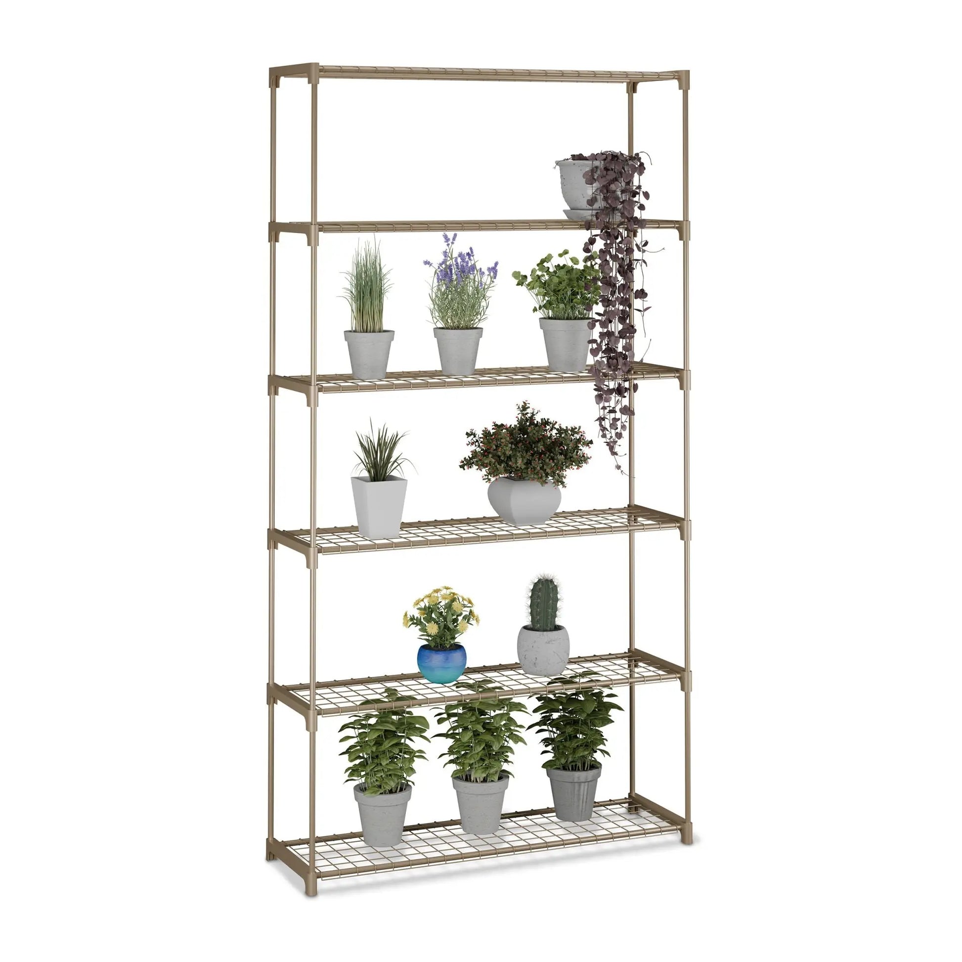 Blumenregal mit 6 Ebenen Braun von Relaxdays