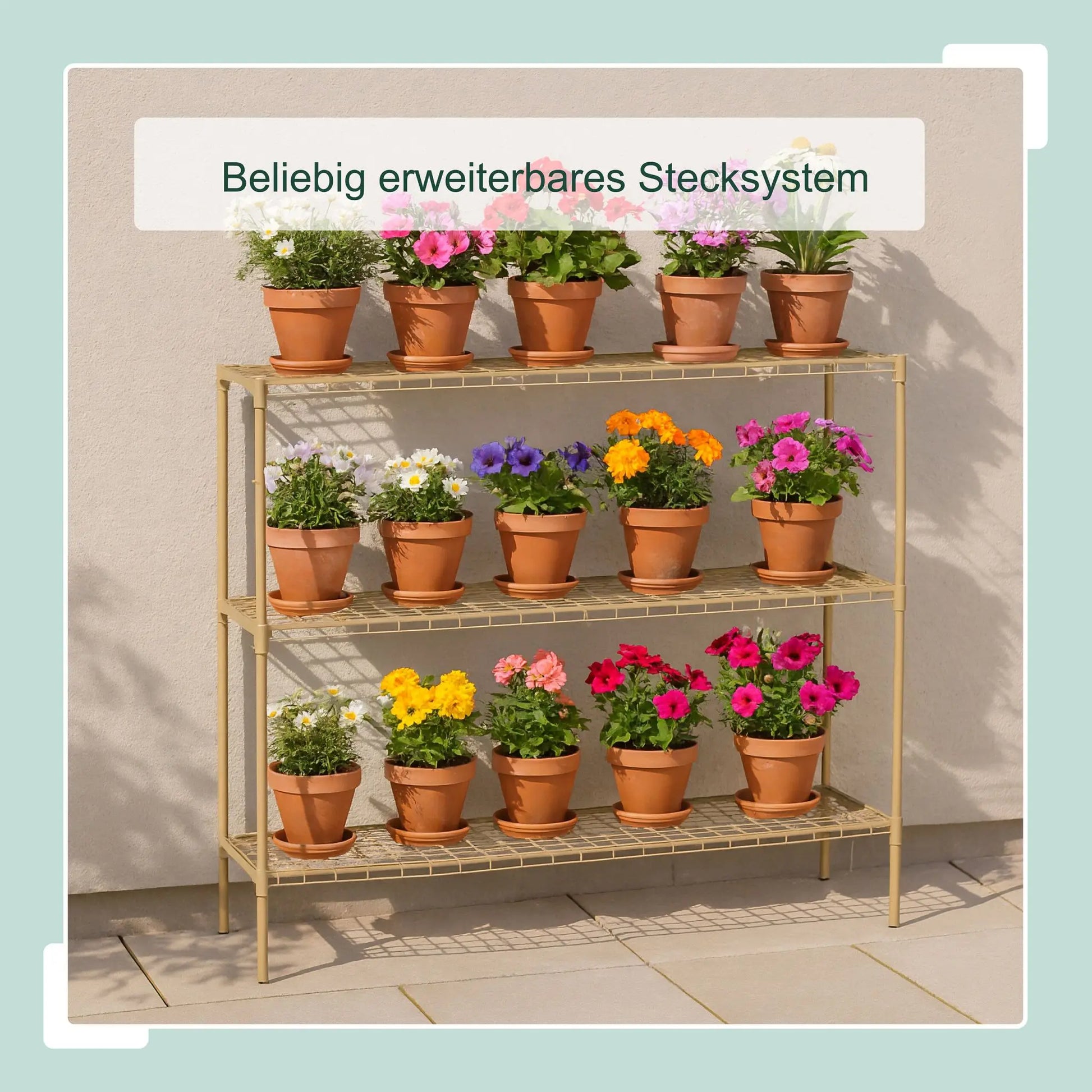 Blumenregal mit 6 Ebenen Braun von Relaxdays