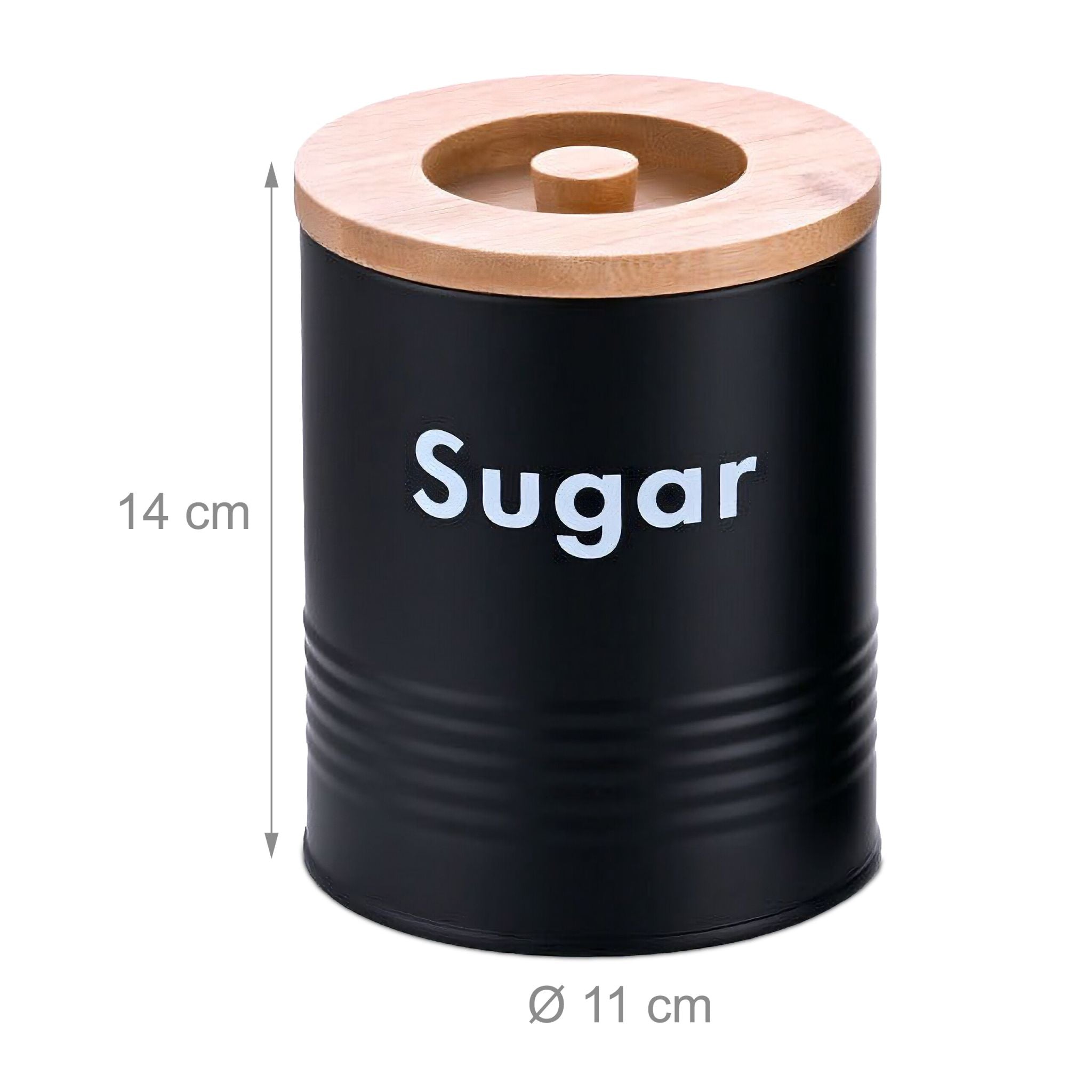 Vorratsdosen 3er-Set Kaffee Tee Zucker Weiss-Hellbraun-Schwarz von Relaxdays