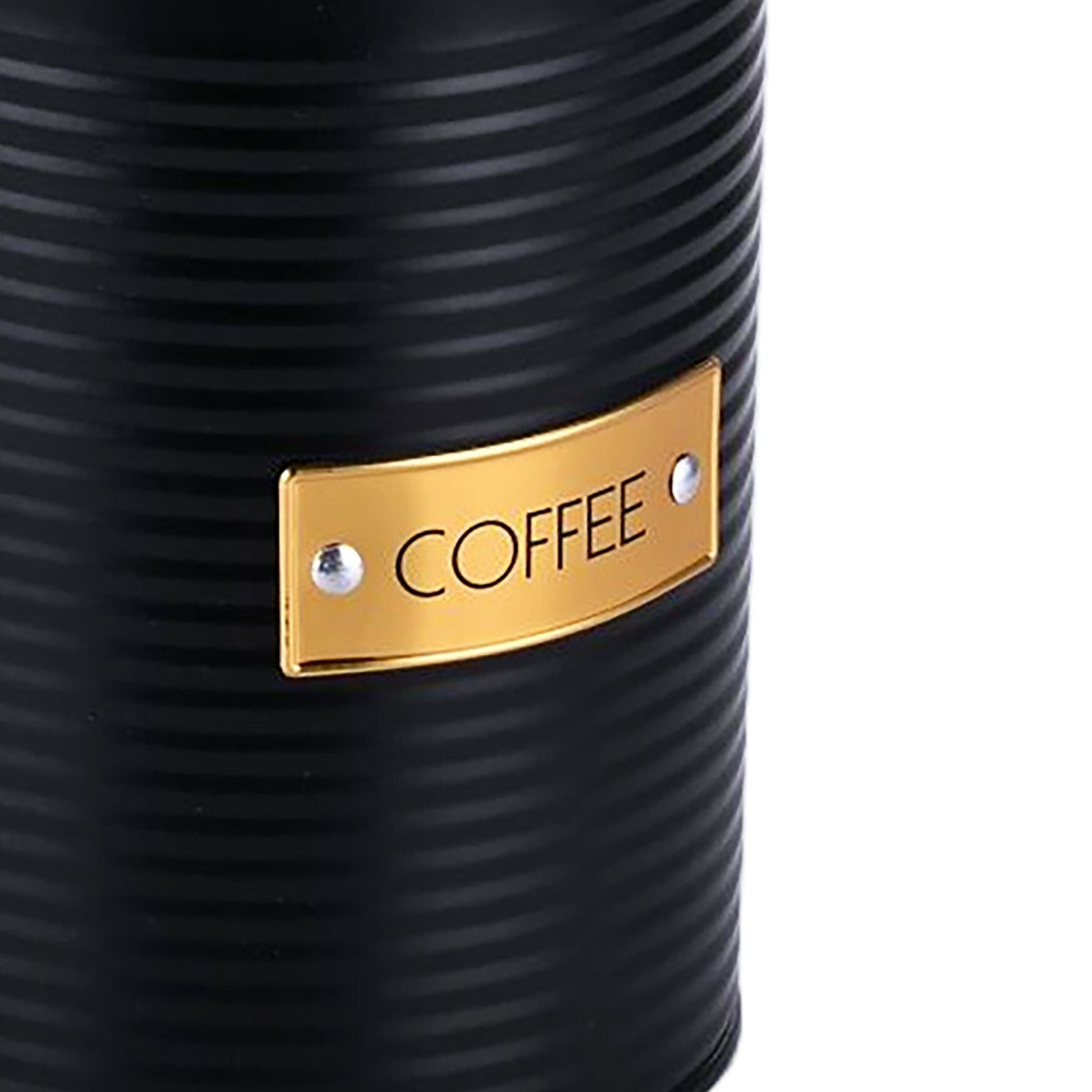 Kaffeedose mit Bambusdeckel Gold-Hellbraun-Schwarz von Relaxdays