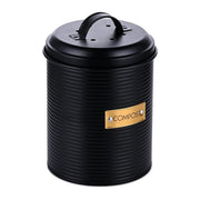 Komposteimer mit Geruchsfilter 2,5L Gold-Schwarz von Relaxdays