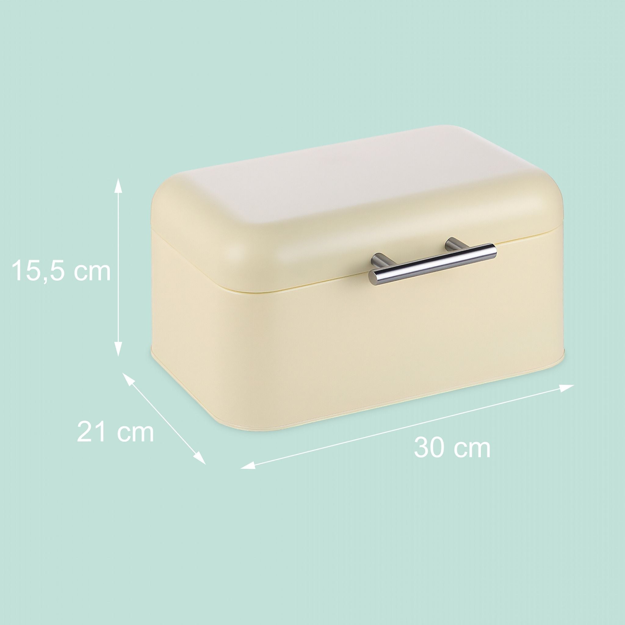 Brotkasten mit Deckel und Brotbeutel Beige-Hellbraun von Relaxdays