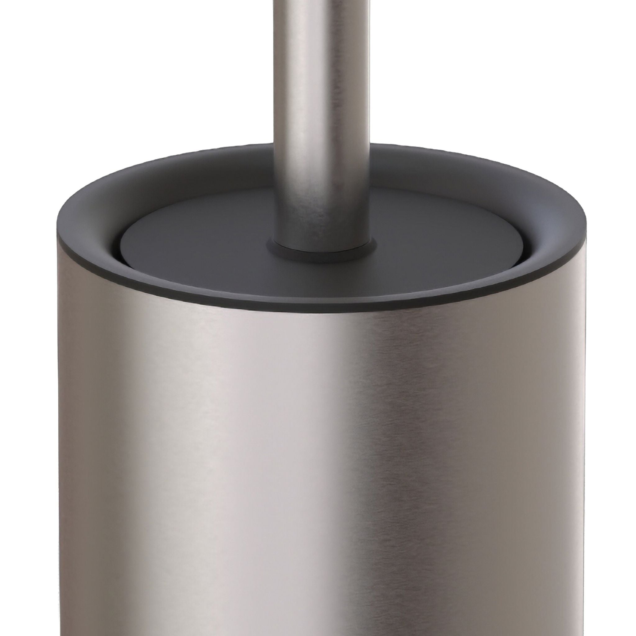 WC-Bürstenhalter mit Klobürste Edelstahl Schwarz-Silber