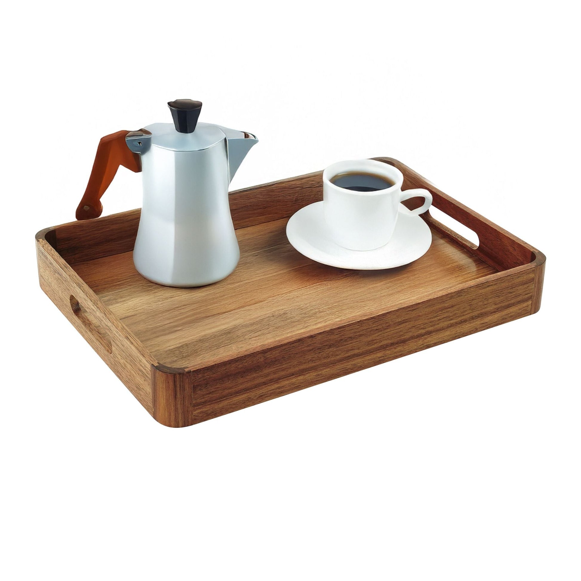 Serviertablett Akazienholz Braun von Relaxdays