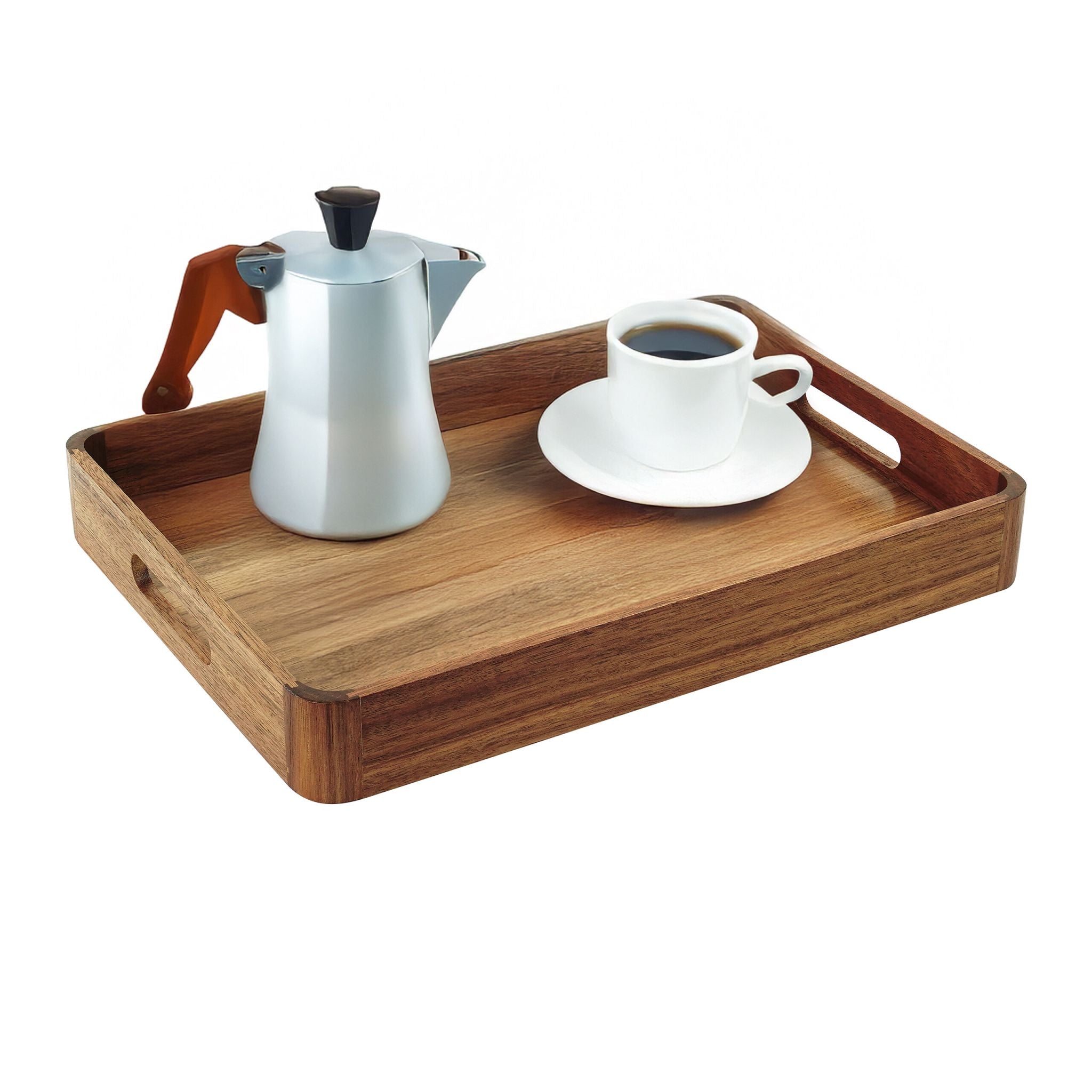 Serviertablett Akazienholz Braun von Relaxdays