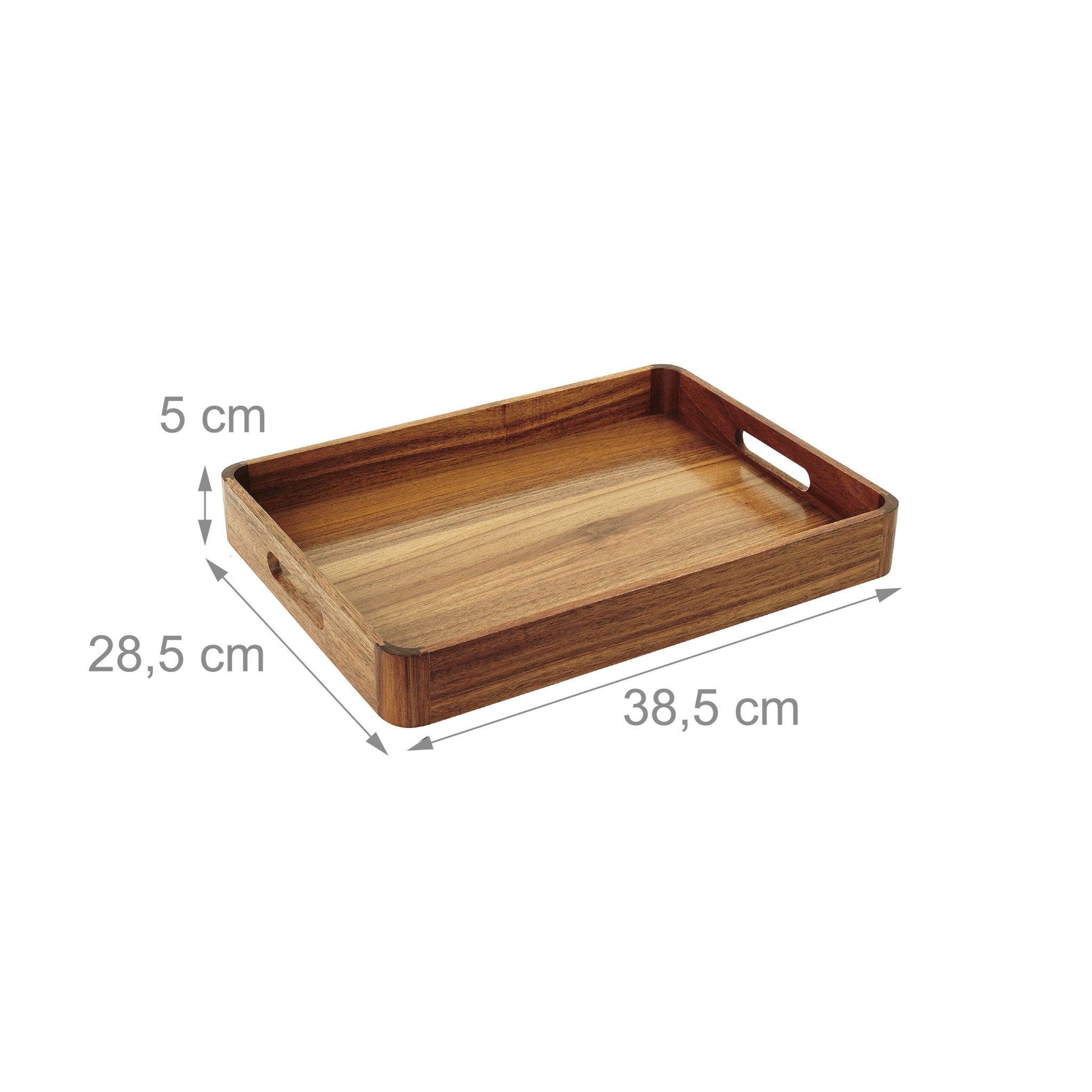 Serviertablett Akazienholz Braun von Relaxdays