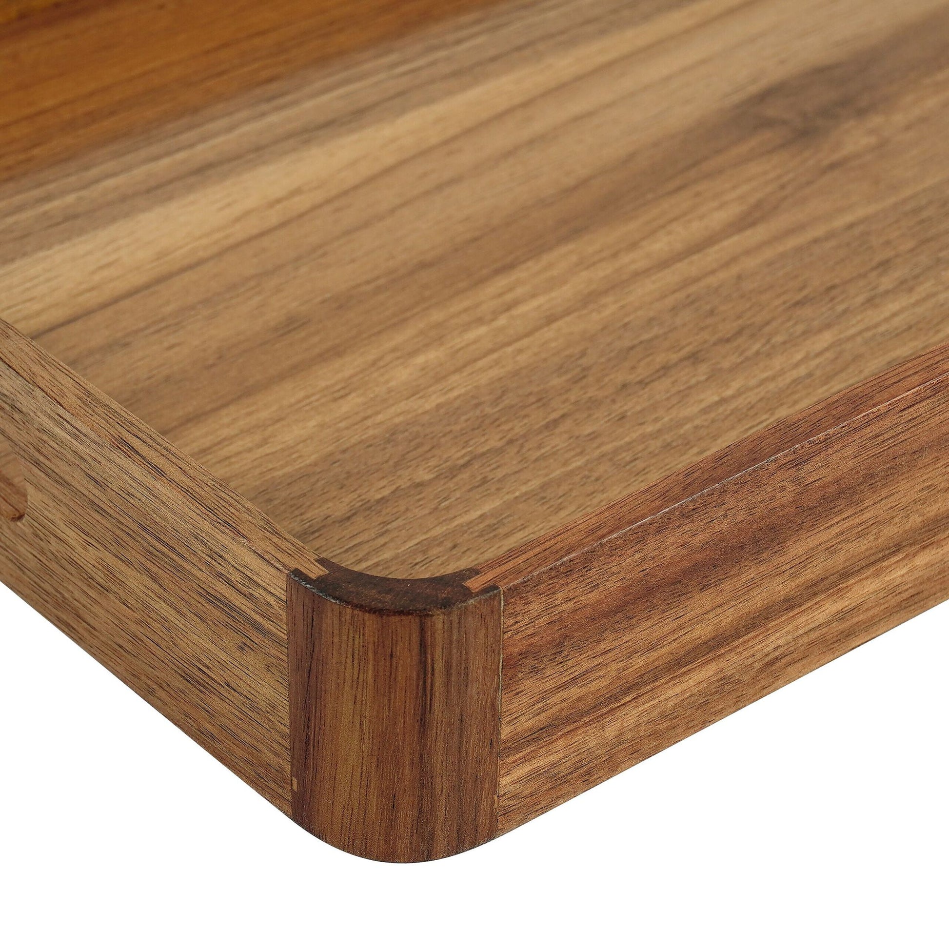 Serviertablett Akazienholz Braun von Relaxdays