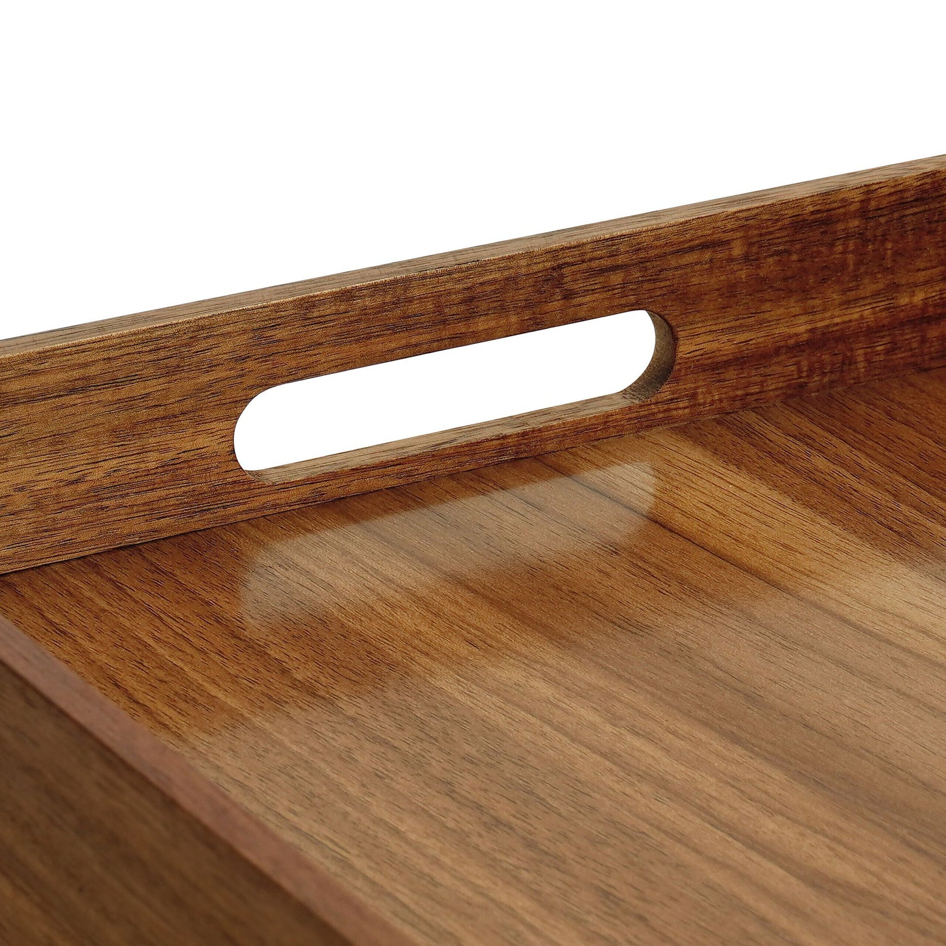 Serviertablett Akazienholz Braun von Relaxdays