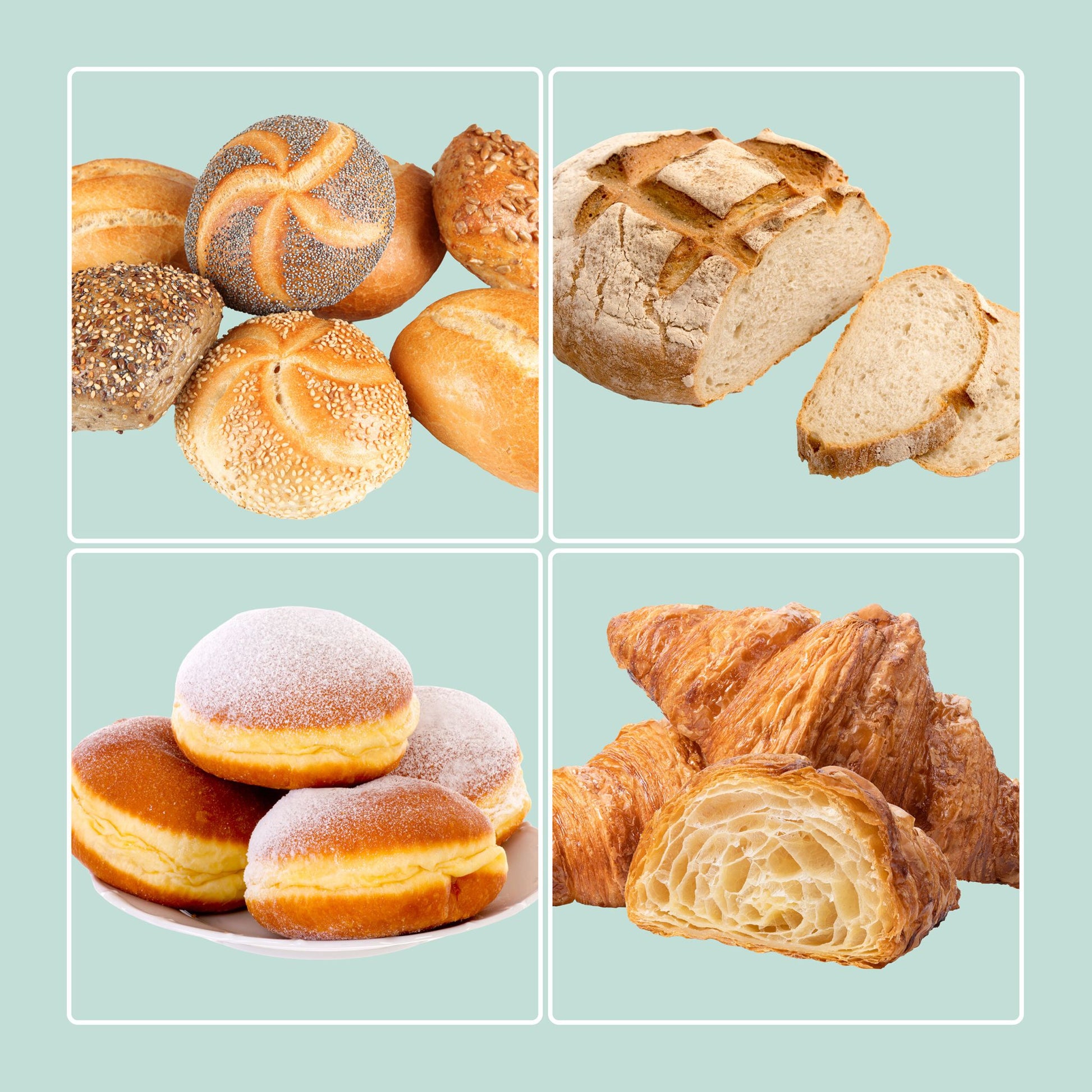 Retro Brotkasten mit Deckel & Griff Weiss-Silber von Relaxdays