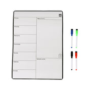 Speiseplan Wochenplaner magnetisch Weiss-Schwarz von Relaxdays