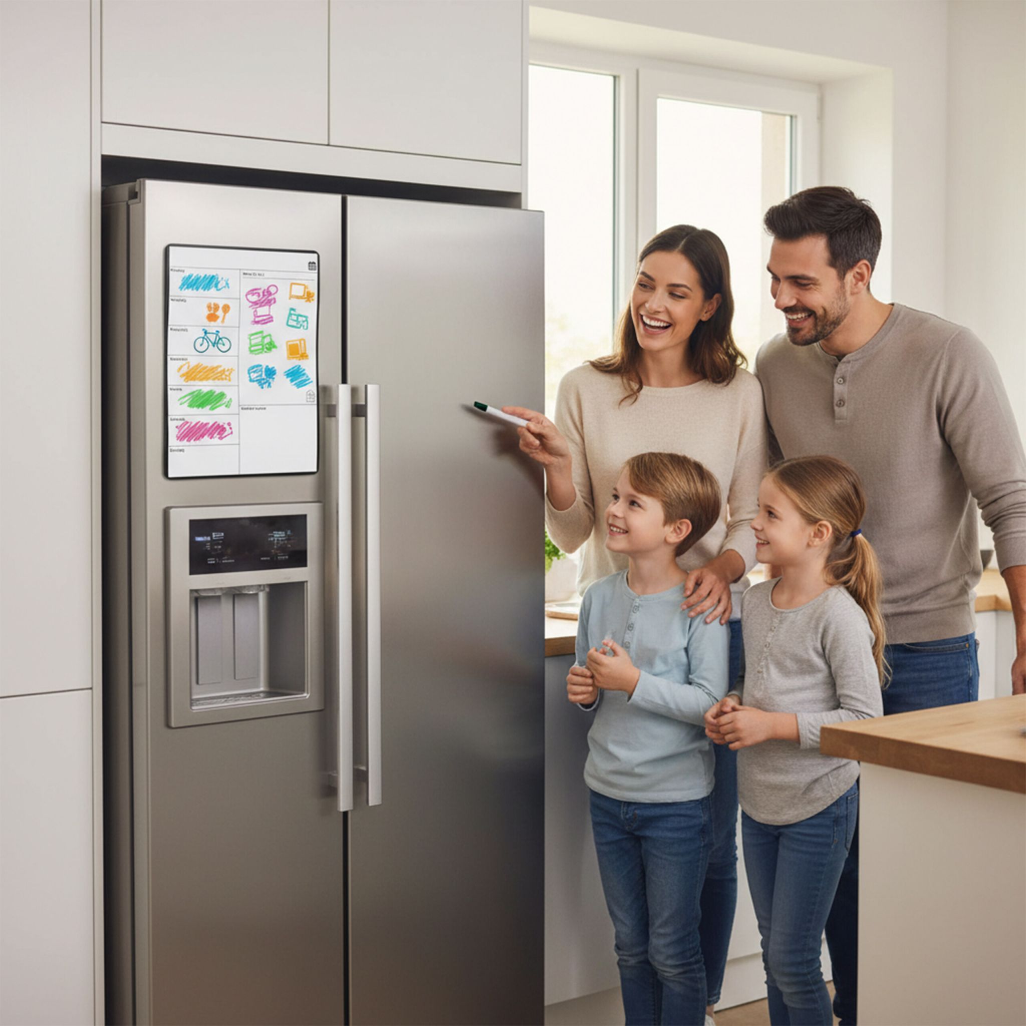 Speiseplan Wochenplaner magnetisch Weiss-Schwarz von Relaxdays