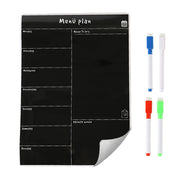 Speiseplan Wochenplaner magnetisch Weiss-Schwarz von Relaxdays