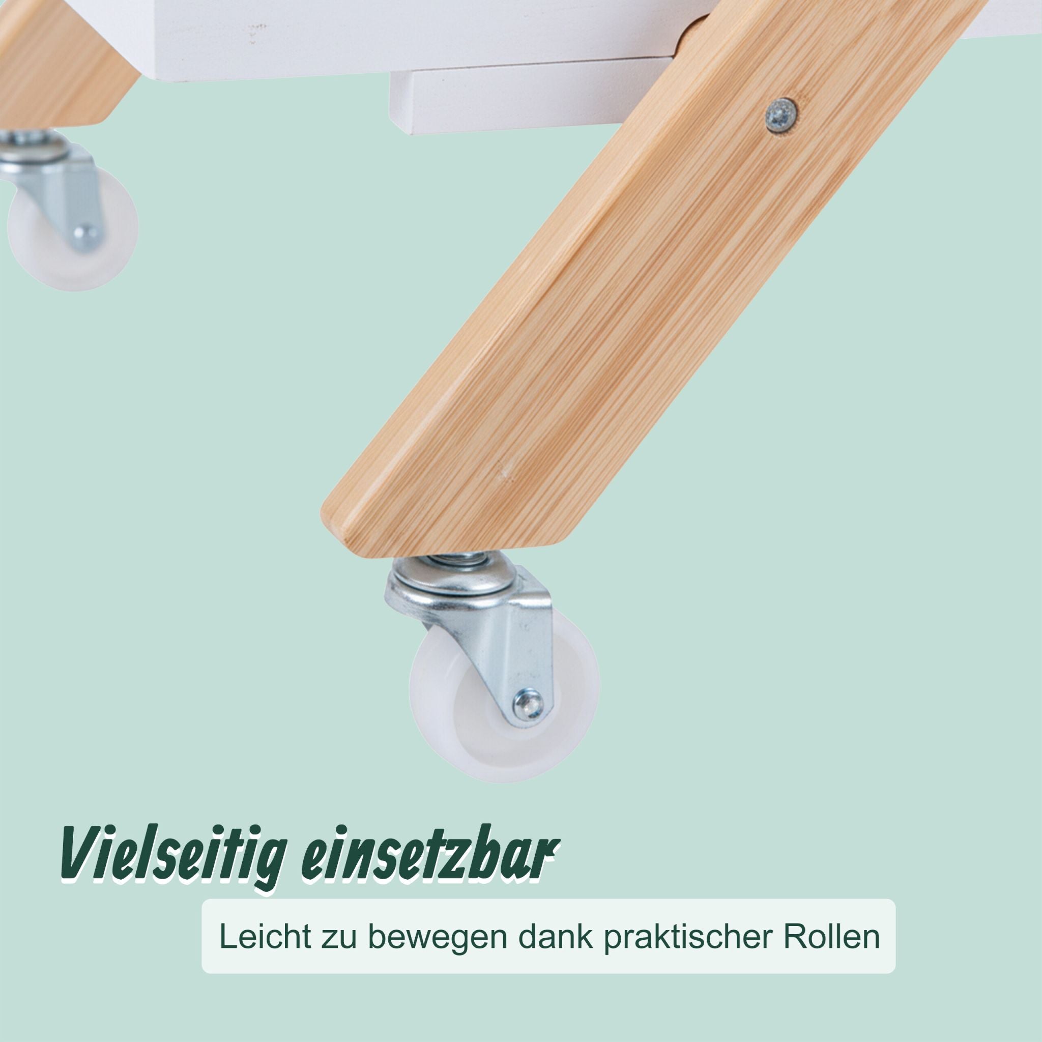 Servierwagen Bambus 2 Etagen Hellbraun von Relaxdays