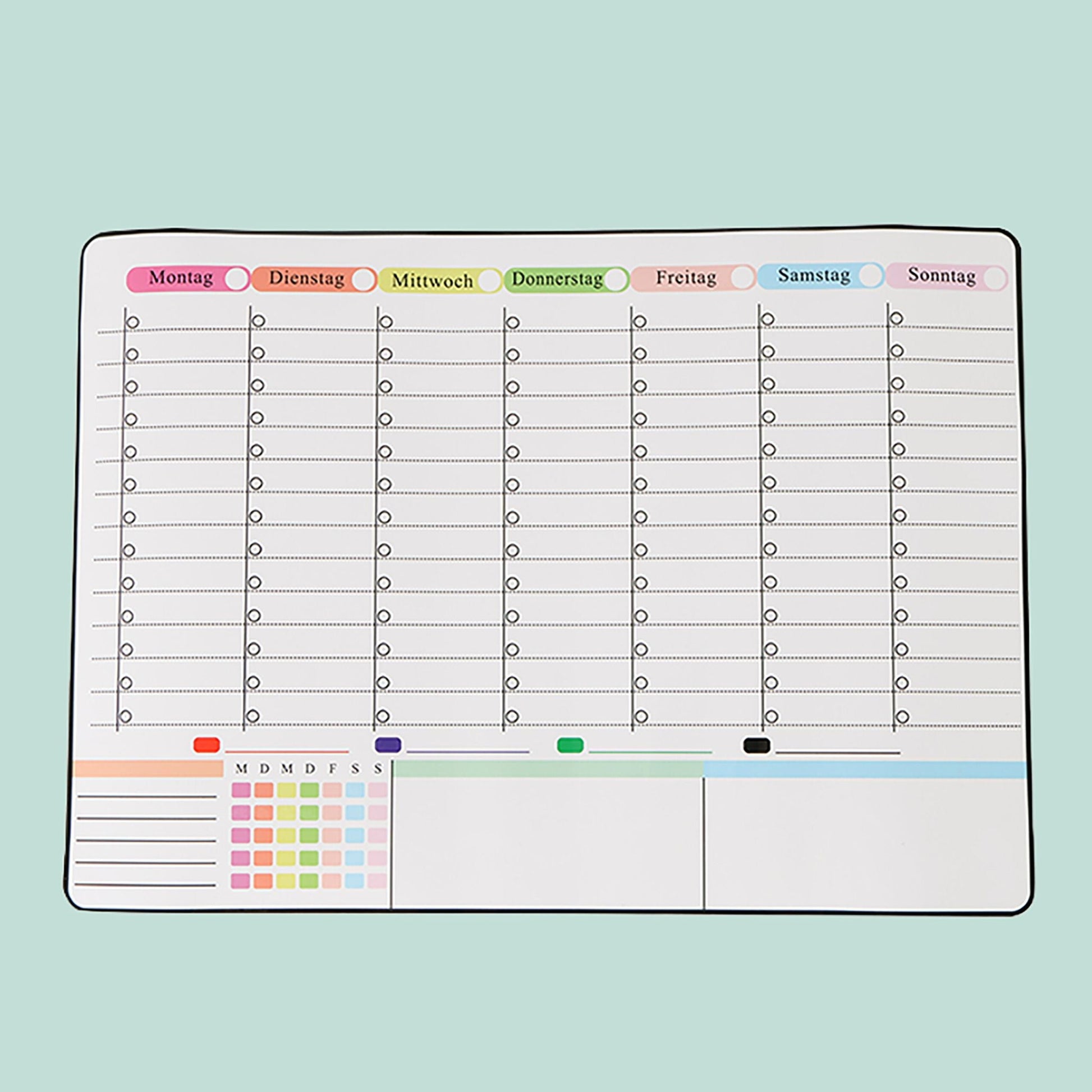 Whiteboard für Kühlschrank 3er-Set Weiss-Blau-Grün von Relaxdays