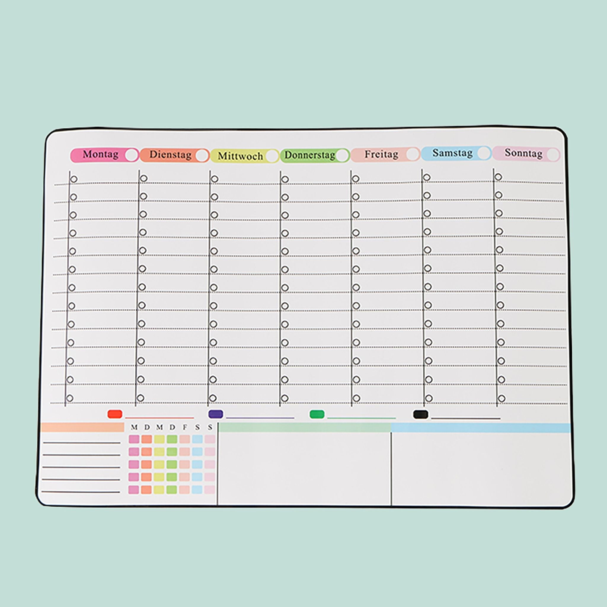 Whiteboard für Kühlschrank 3er-Set Weiss-Blau-Grün von Relaxdays
