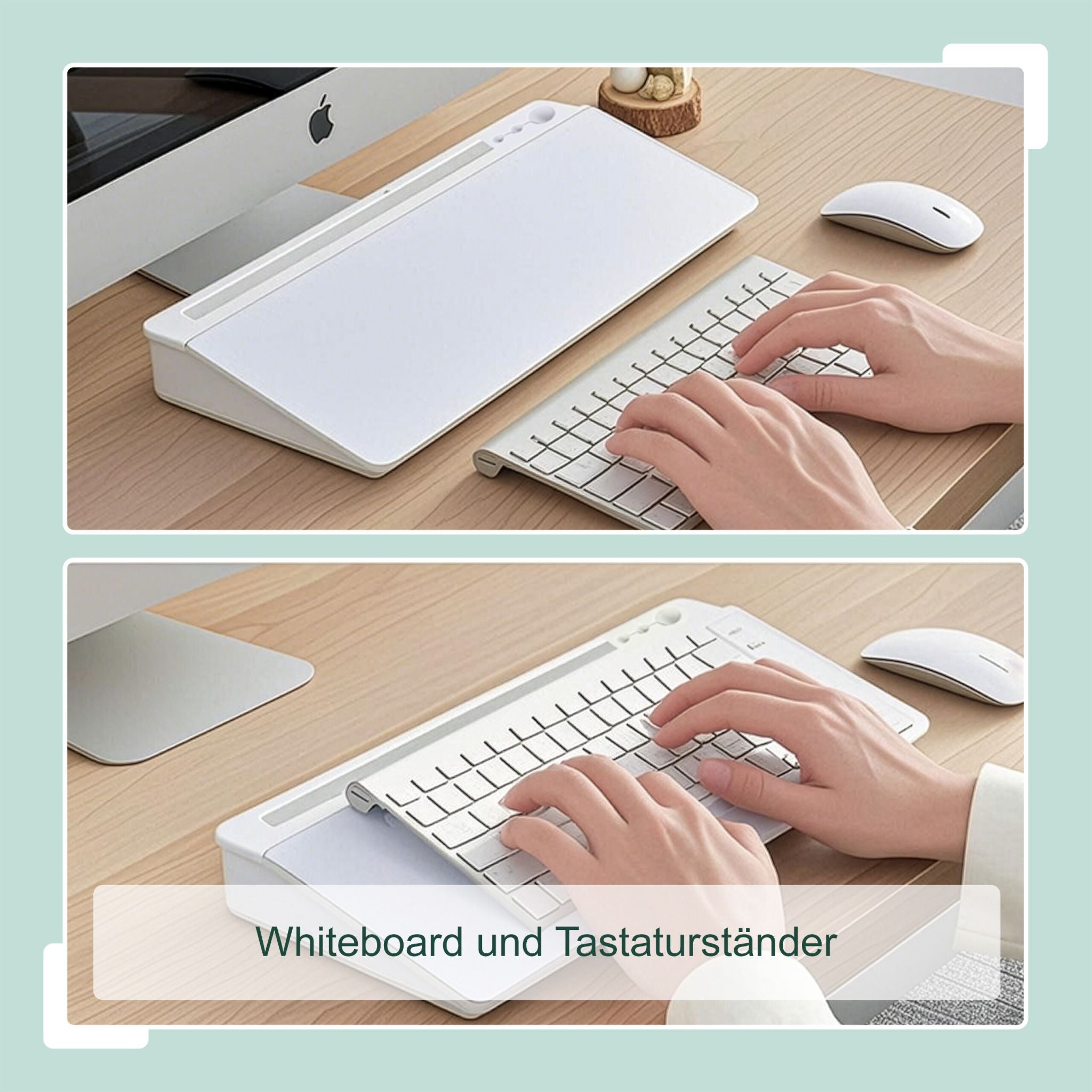 Schreibtisch Organizer mit Whiteboard Weiss
