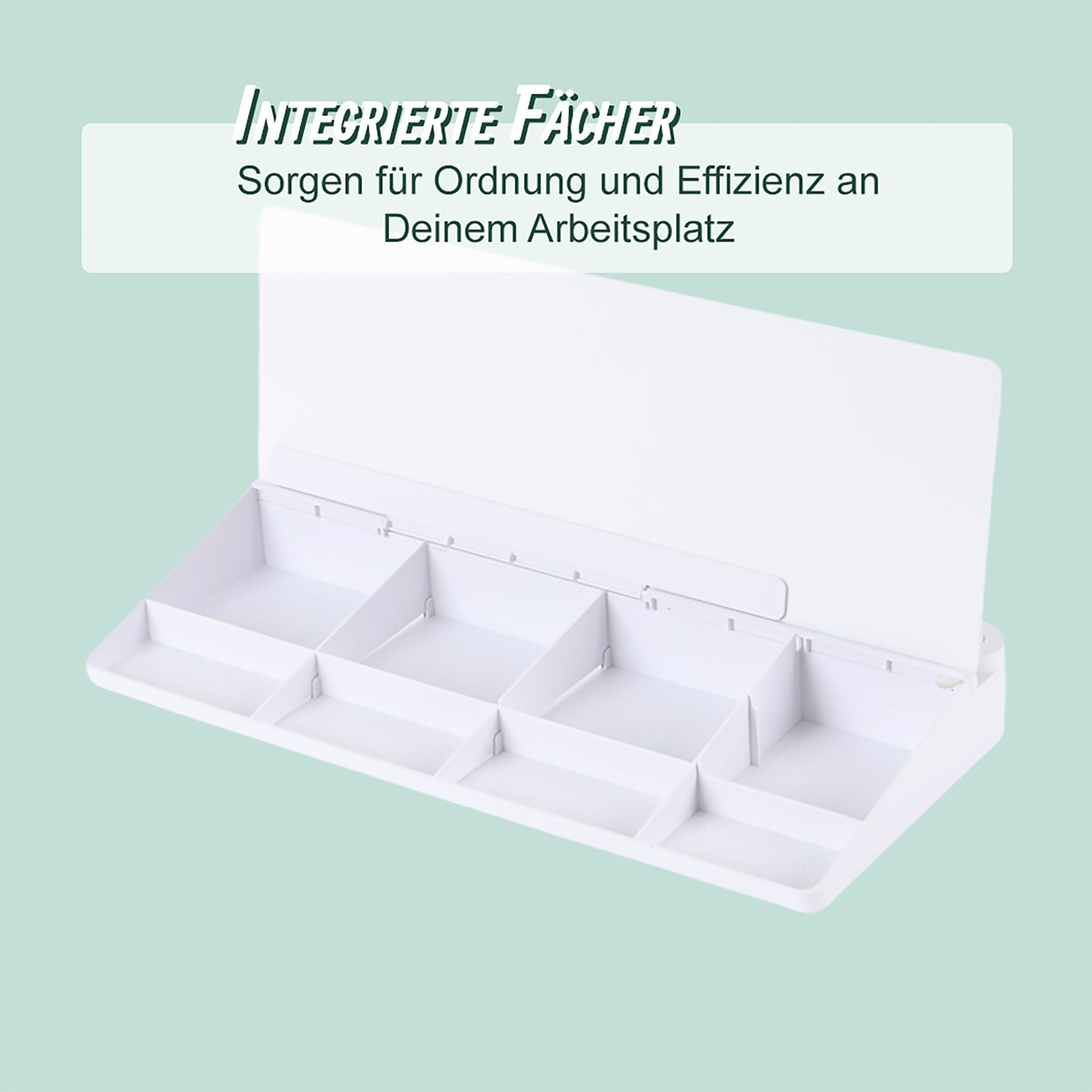 Schreibtisch Organizer mit Whiteboard Weiss