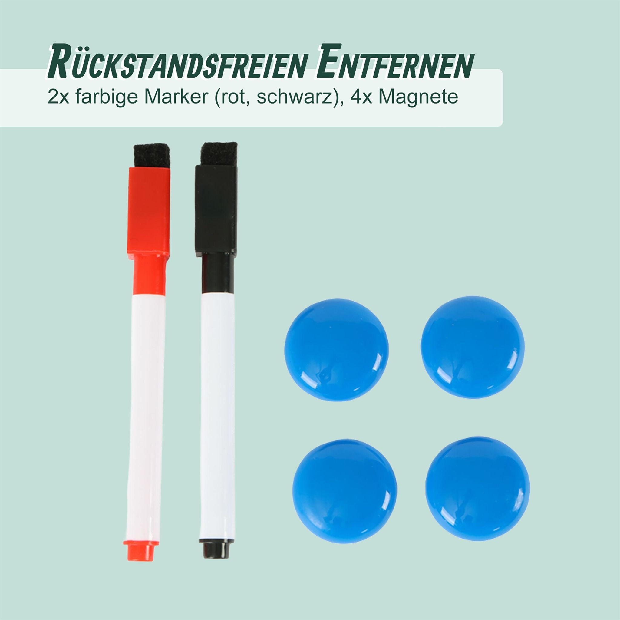 Whiteboard zum Aufhängen Weiss-Rot-Schwarz