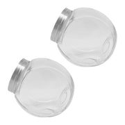 Bonbonglas 2er-Set 2L Silber-Transparent von Relaxdays