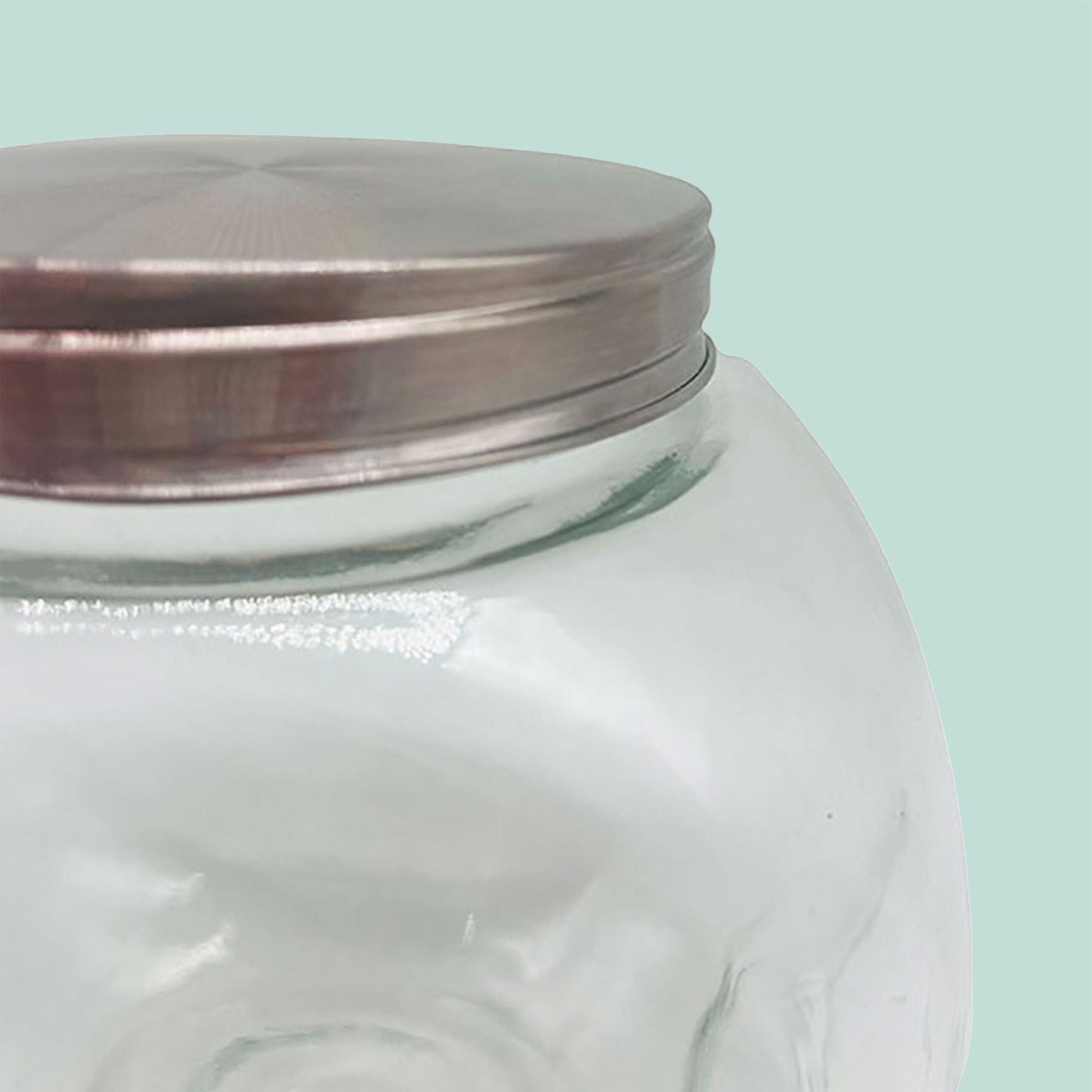 Bonbonglas 2er-Set 2L Silber-Transparent von Relaxdays