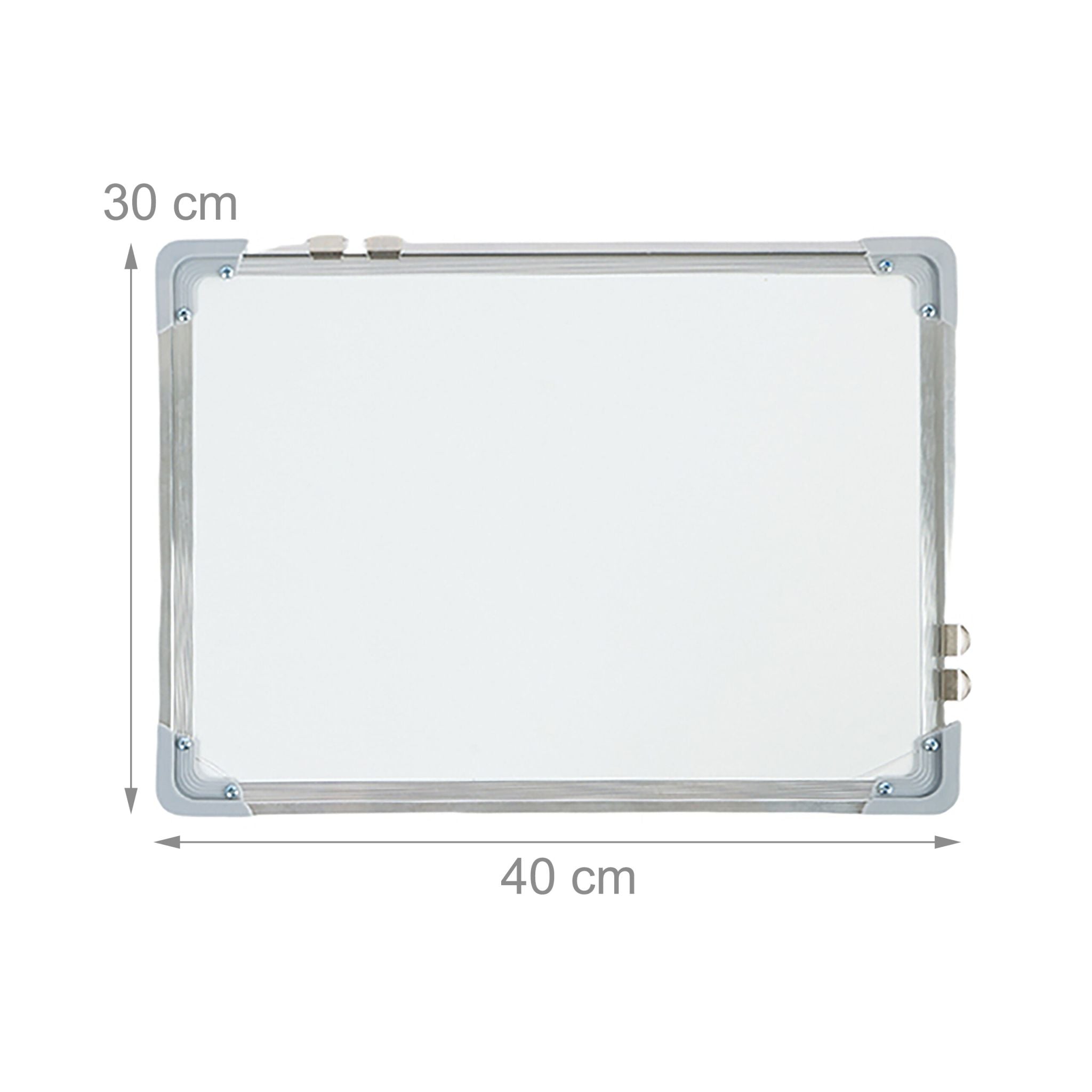 Whiteboard mit Zubehör Weiss-Silber