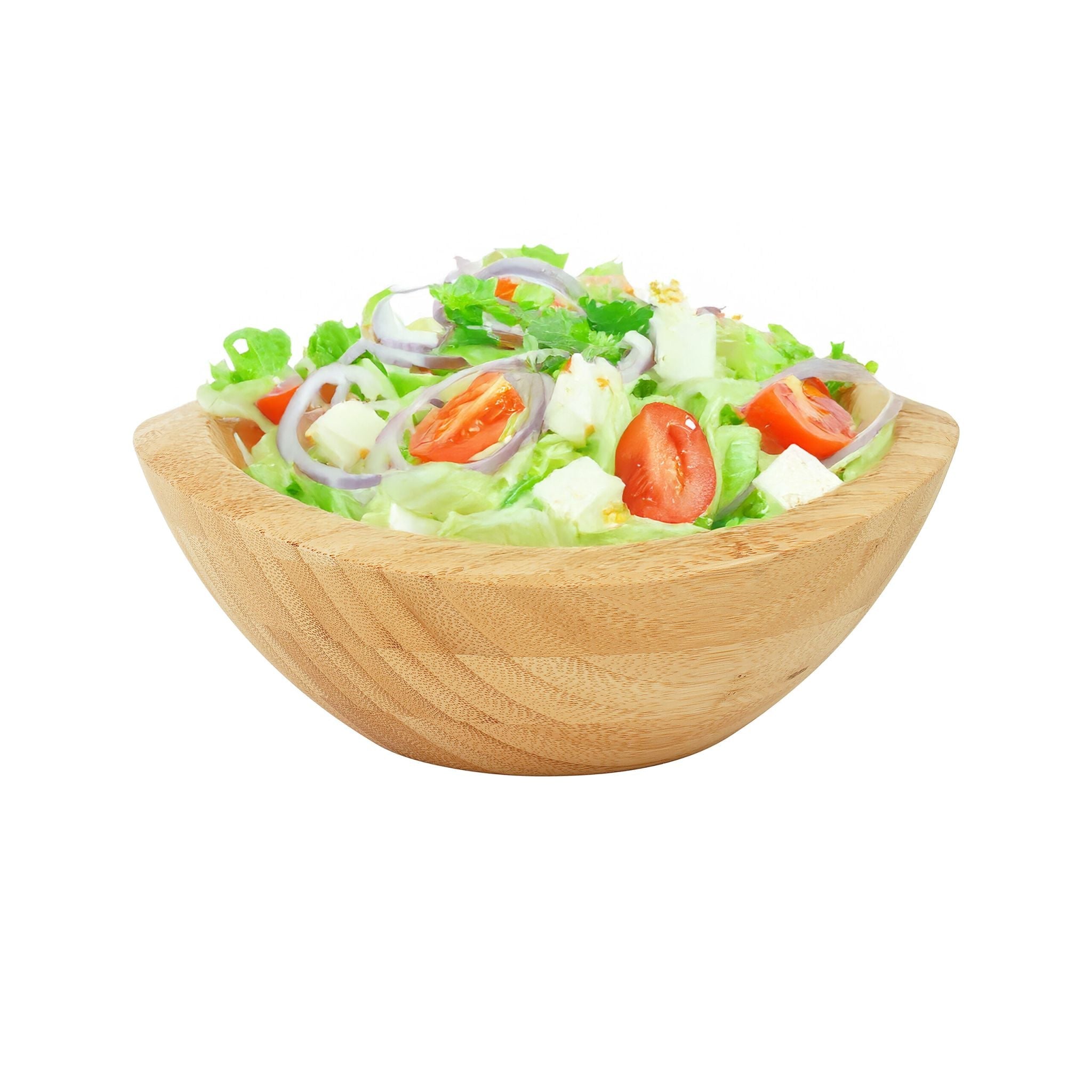 Salatschüssel Bambus Hellbraun von Relaxdays