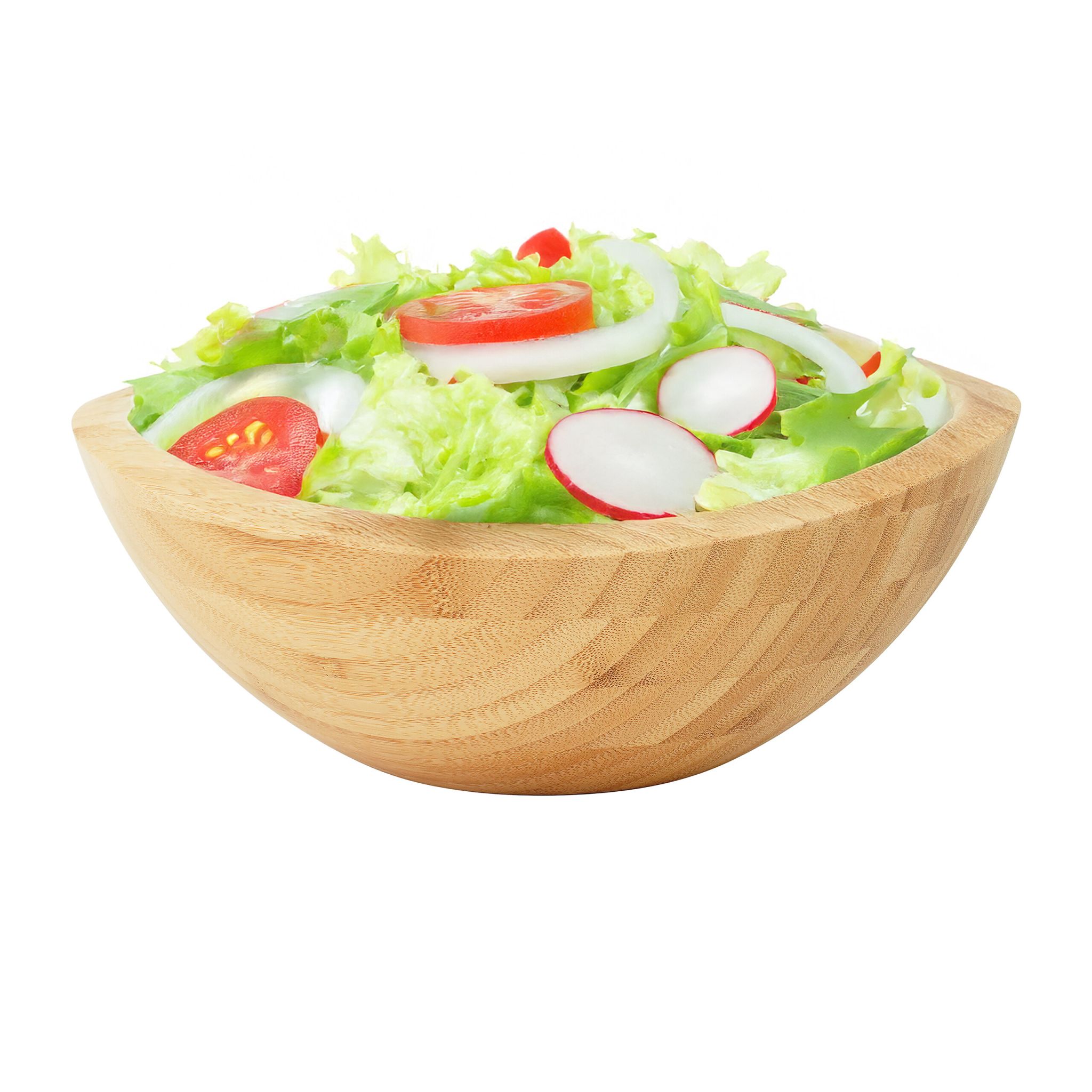 Salatschüssel Bambus Hellbraun von Relaxdays